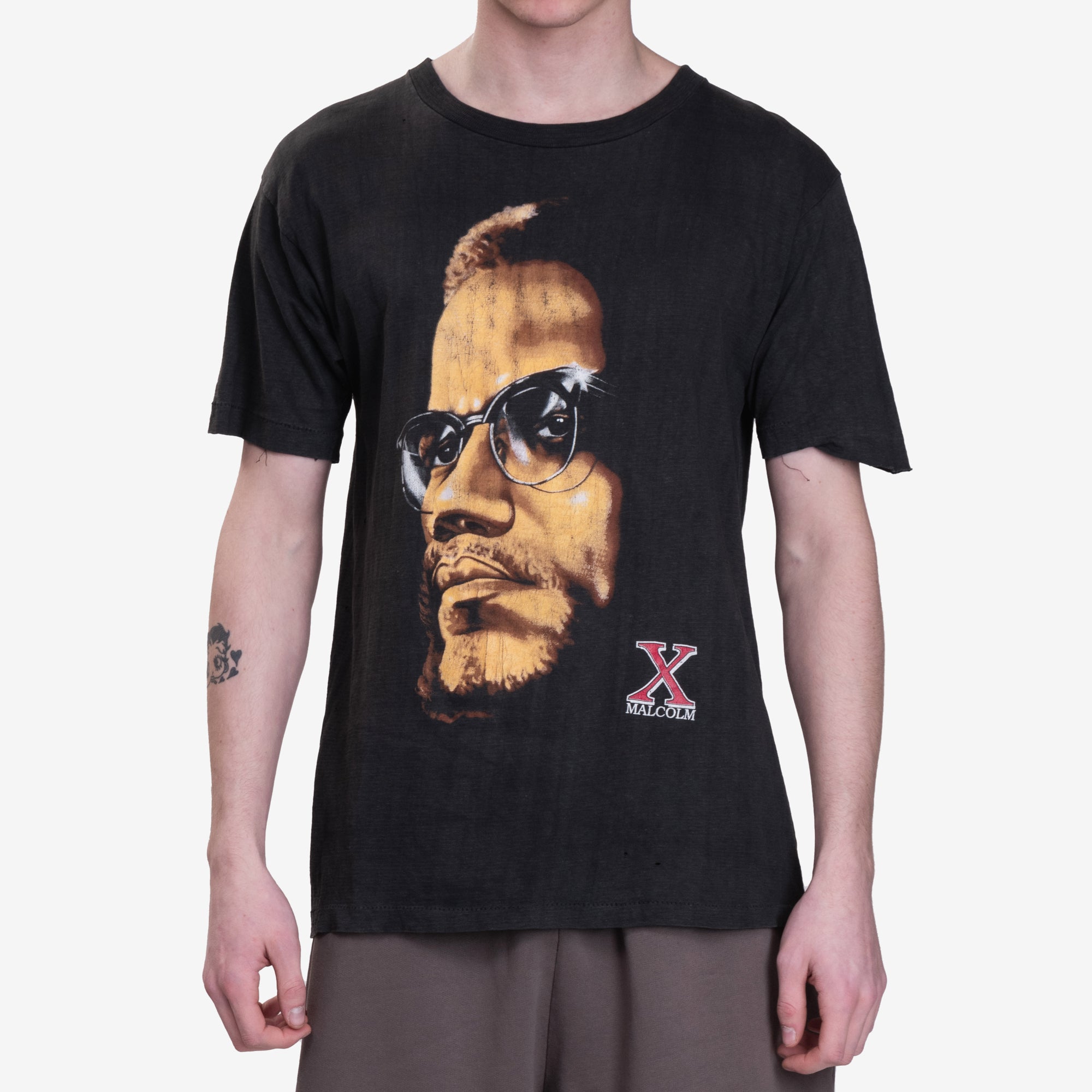 Earthling VIP Malcolm X Vintage T-Shirt Black - 1