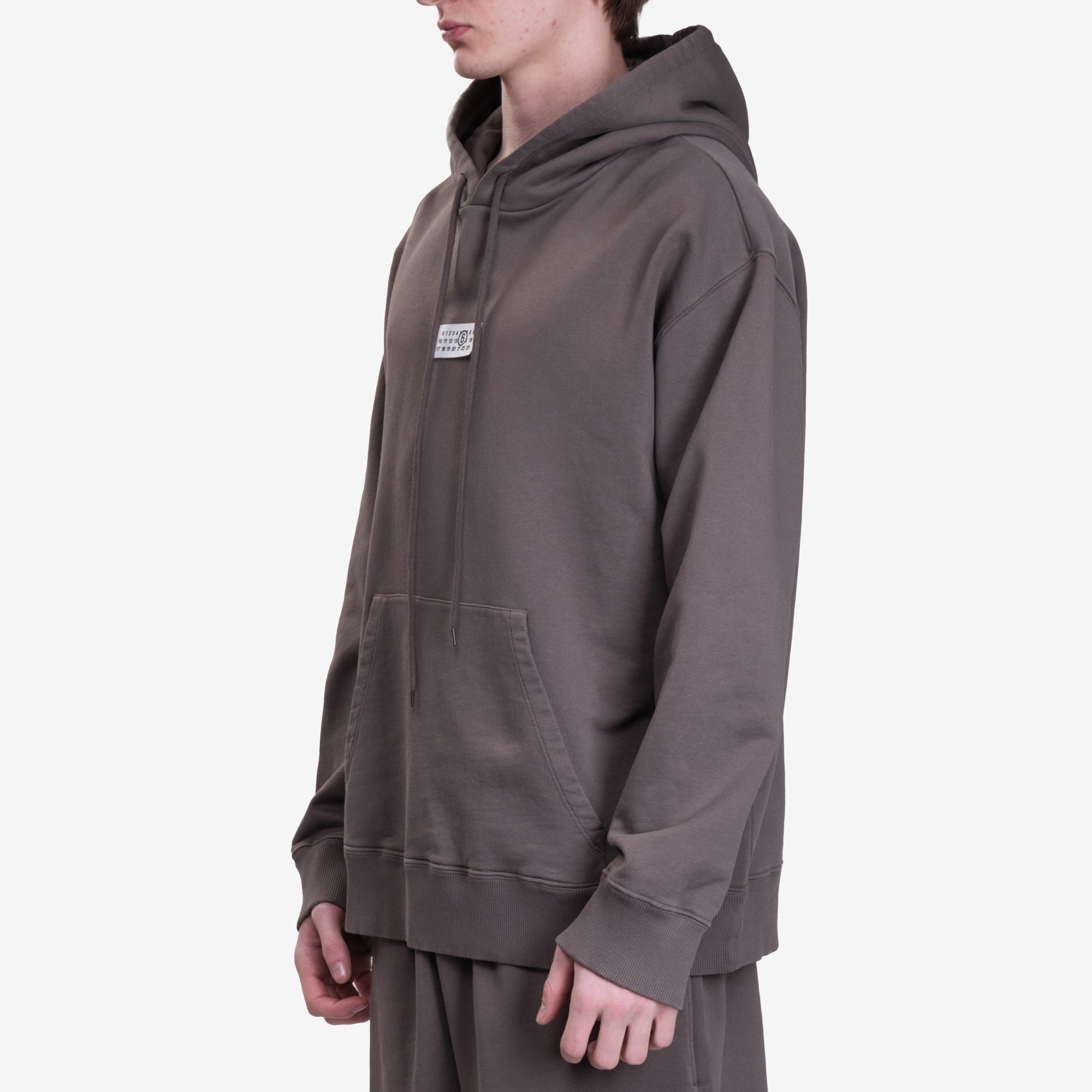 MM6 Numeric Patch Hoody Brown - 3