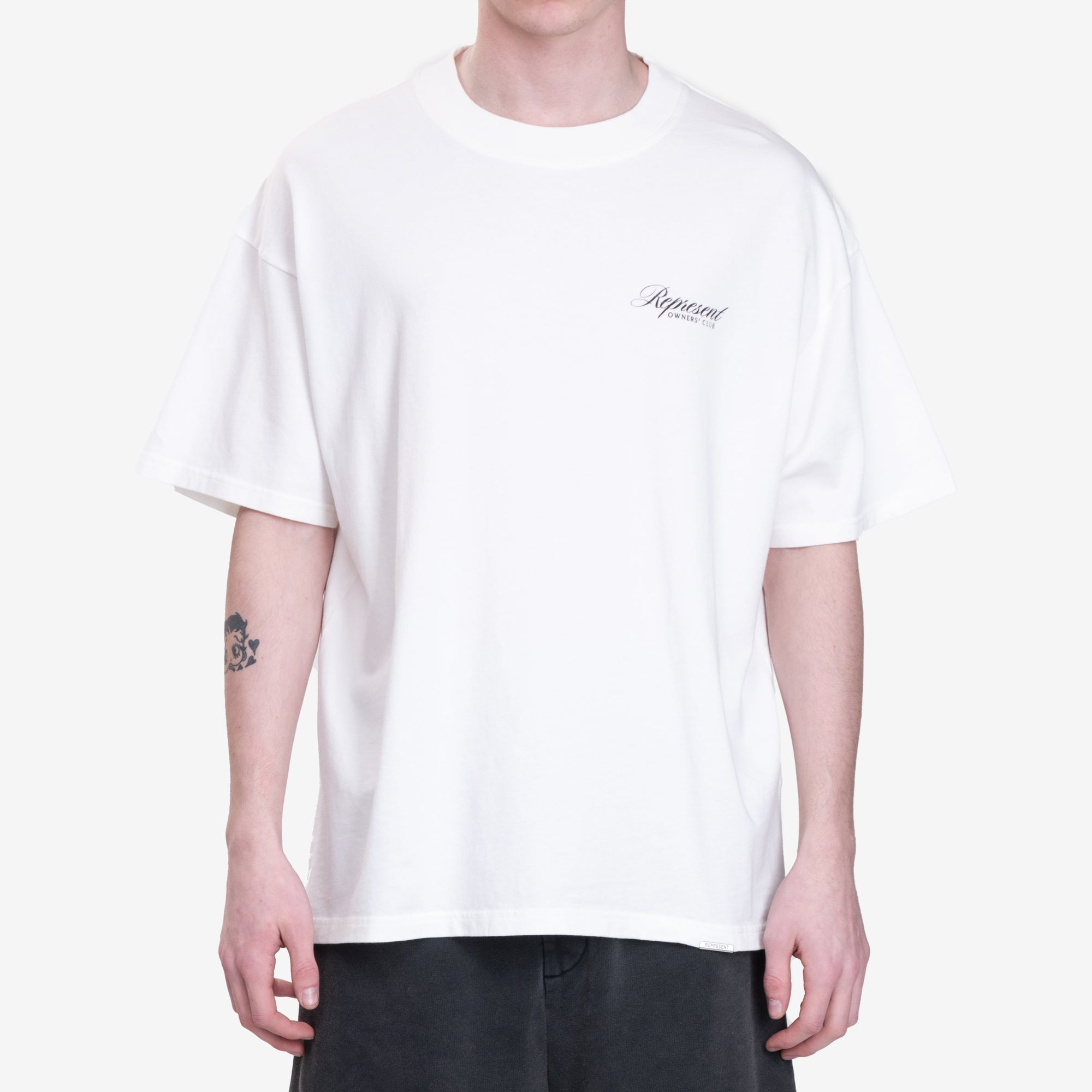 Represent Owners Club Script T-Shirt Flat White - 1