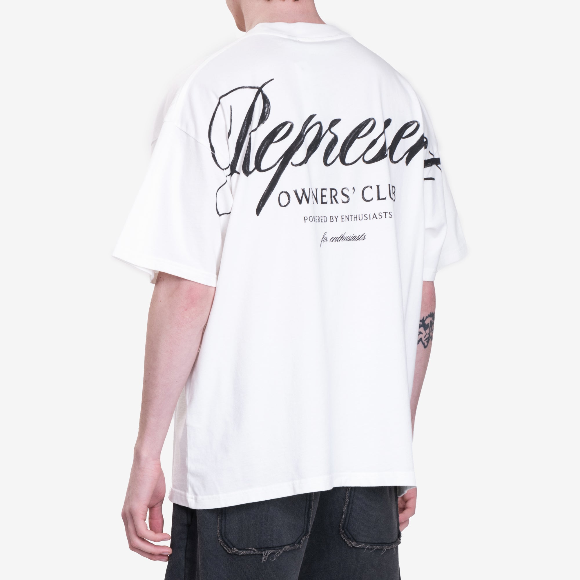 Represent Owners Club Script T-Shirt Flat White - 4