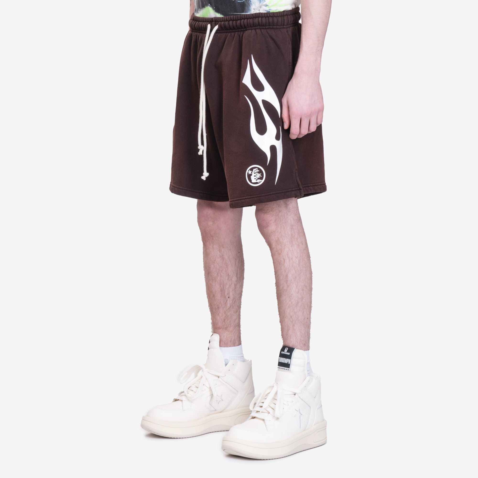 Capsule 11 - HELLSTAR Mens Flame Shorts in Brown