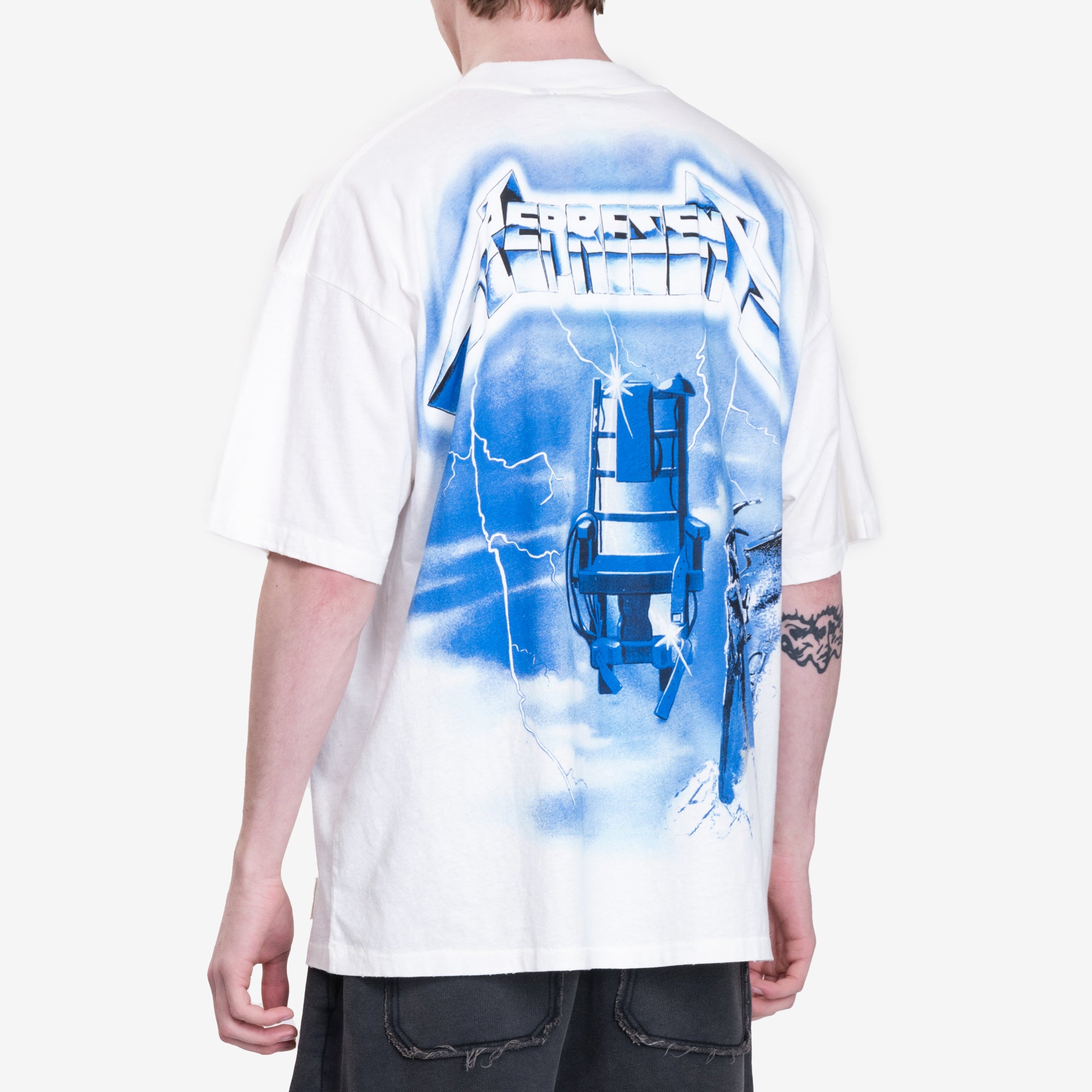 Represent Metallica Ride the Lightning T-Shirt Flat White - 4