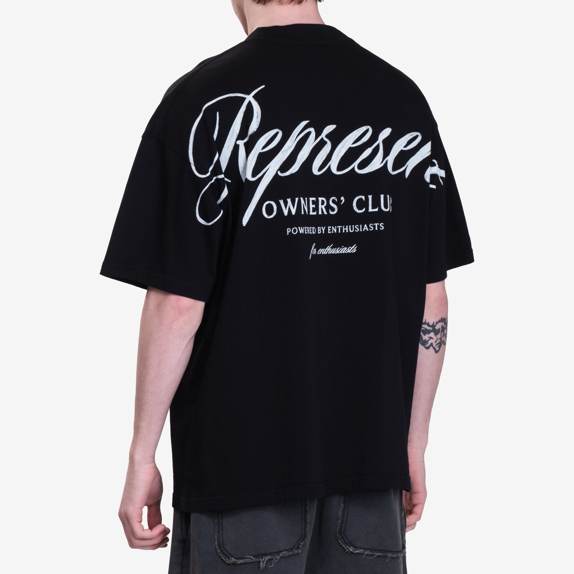 Represent Owners Club Script T-Shirt Black - 4