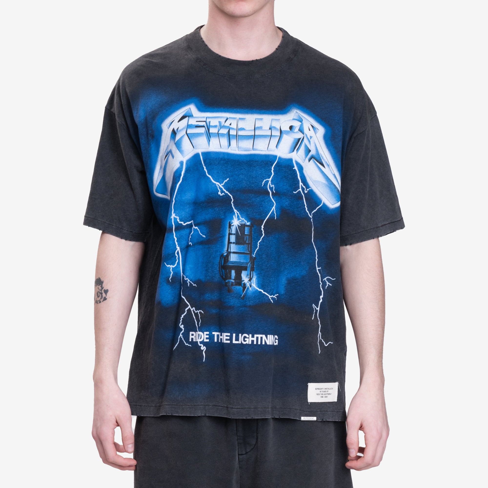 Represent Metallica Ride the Lightning T-Shirt Vintage Grey - 1