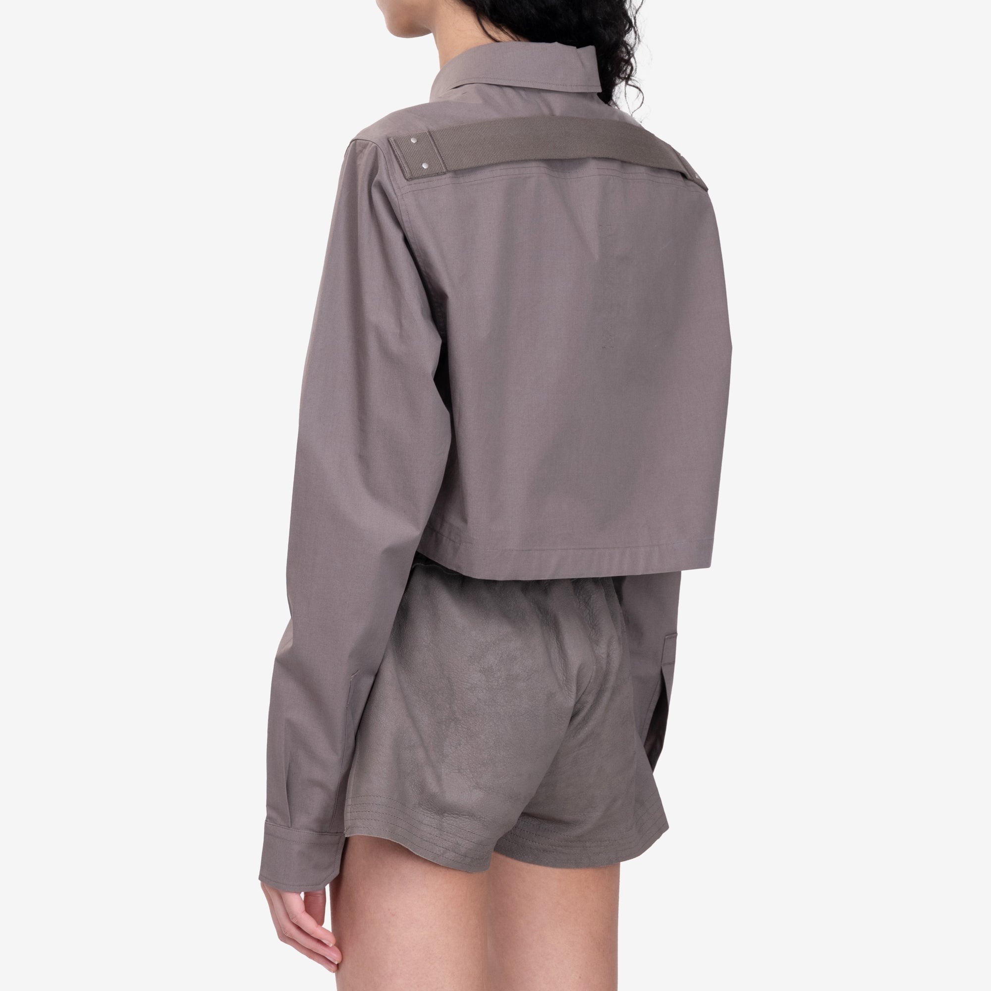 Rick Owens Unisex Cropped Outershirt Dust - 4