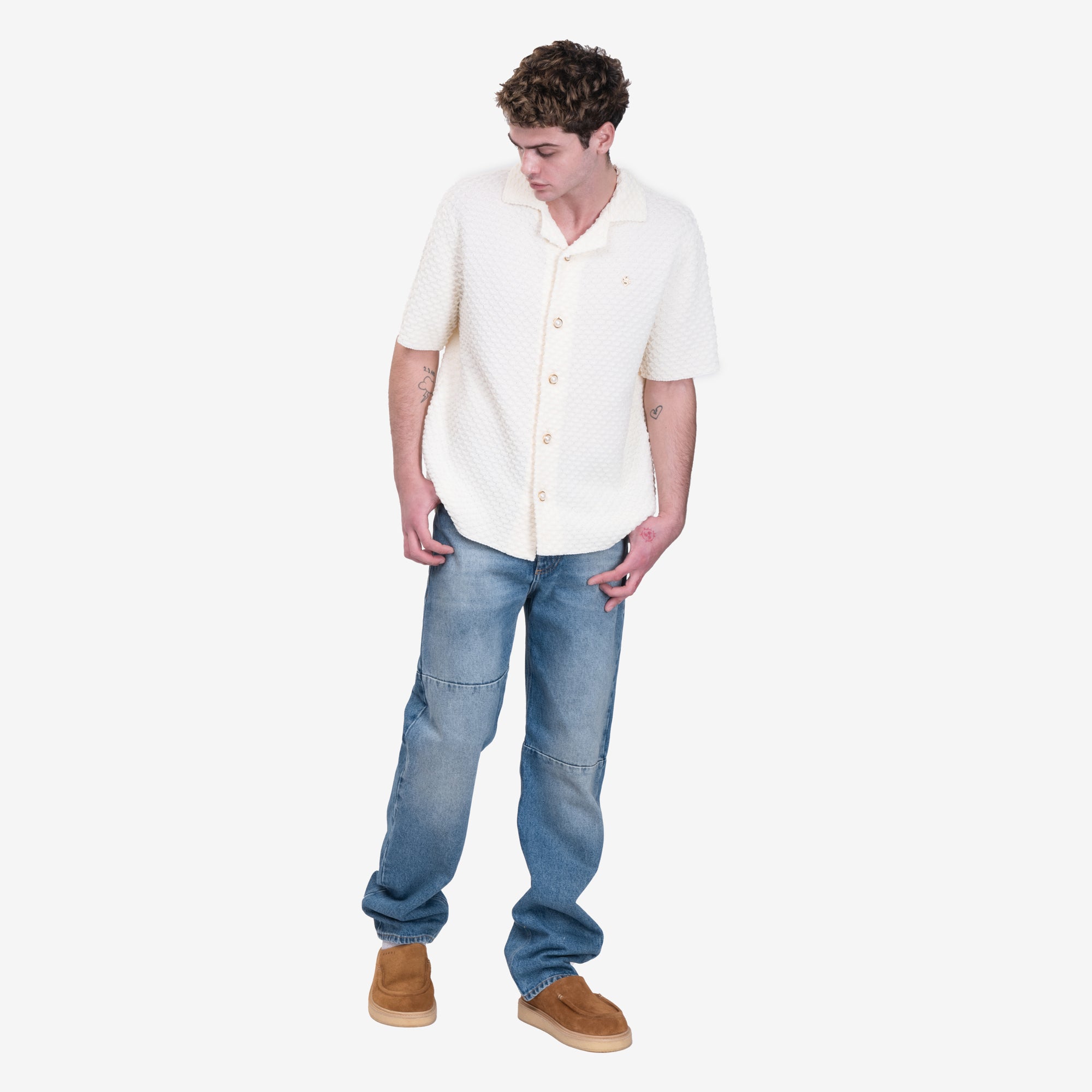 Casablanca Summer Knit Shirt White - 2