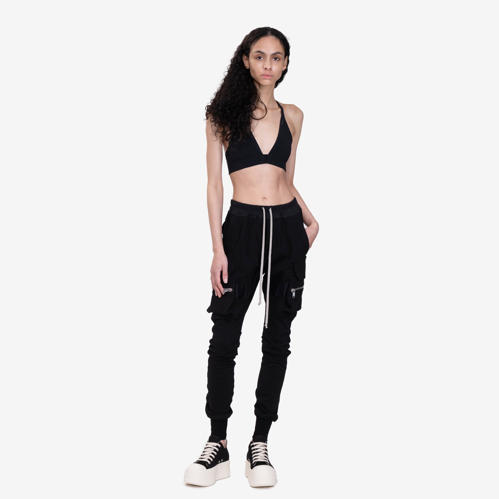 Rick Owens Womens Mastodon Cargo Pants Black - 2