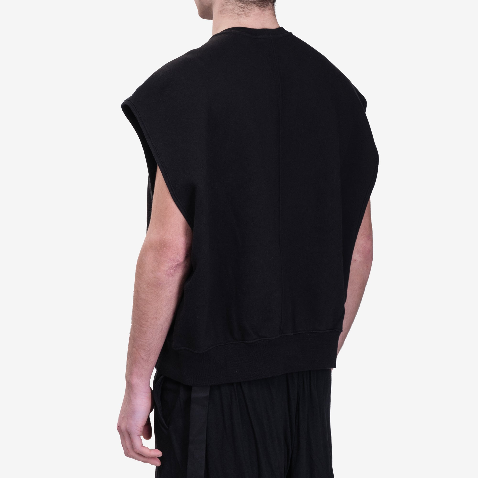 Rick Owens DRKSHDW Sleeveless Jumbo Tatlin Sweatshirt Black - 4