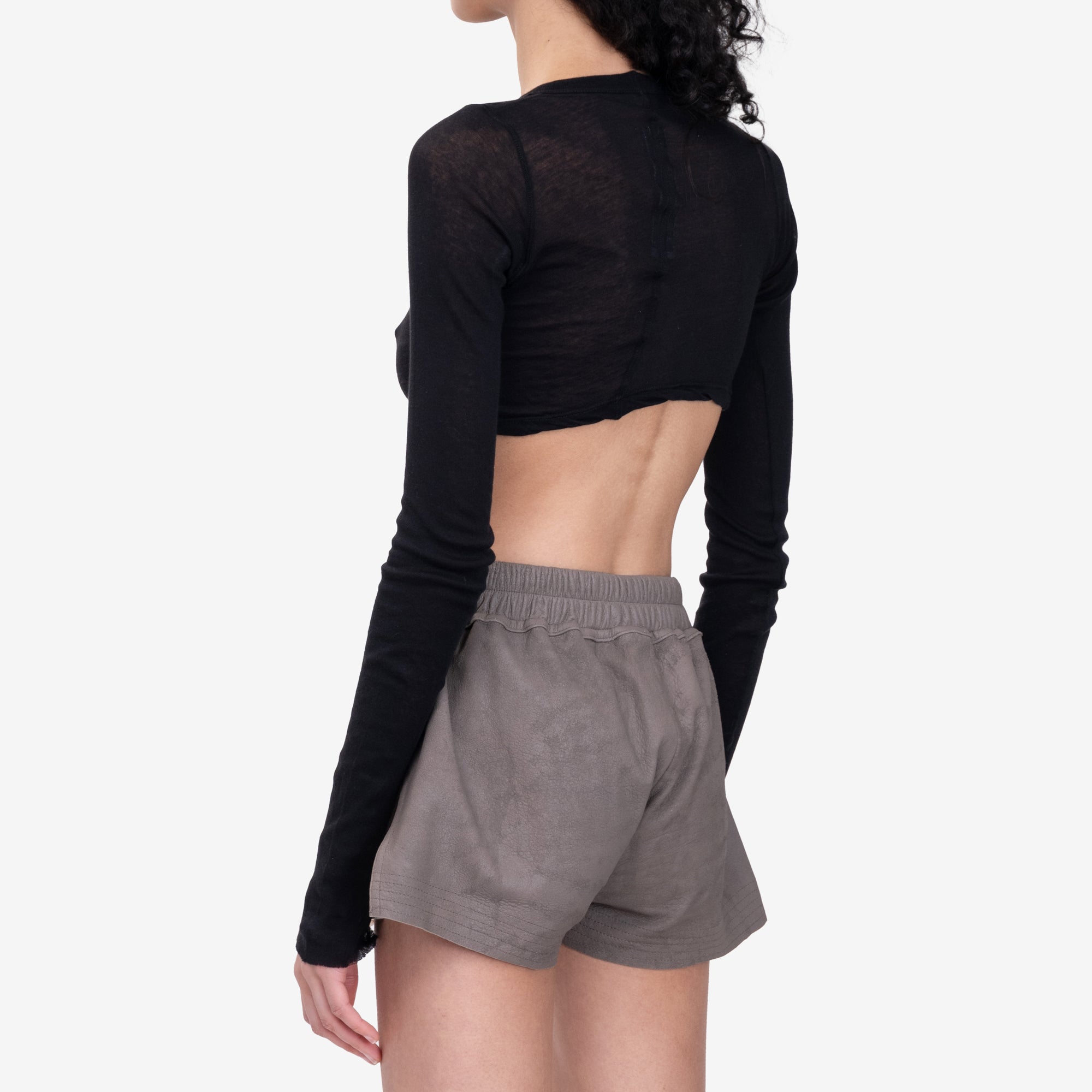 Photo of Rick Owens Womens Long Sleeve Crop Top - 4
