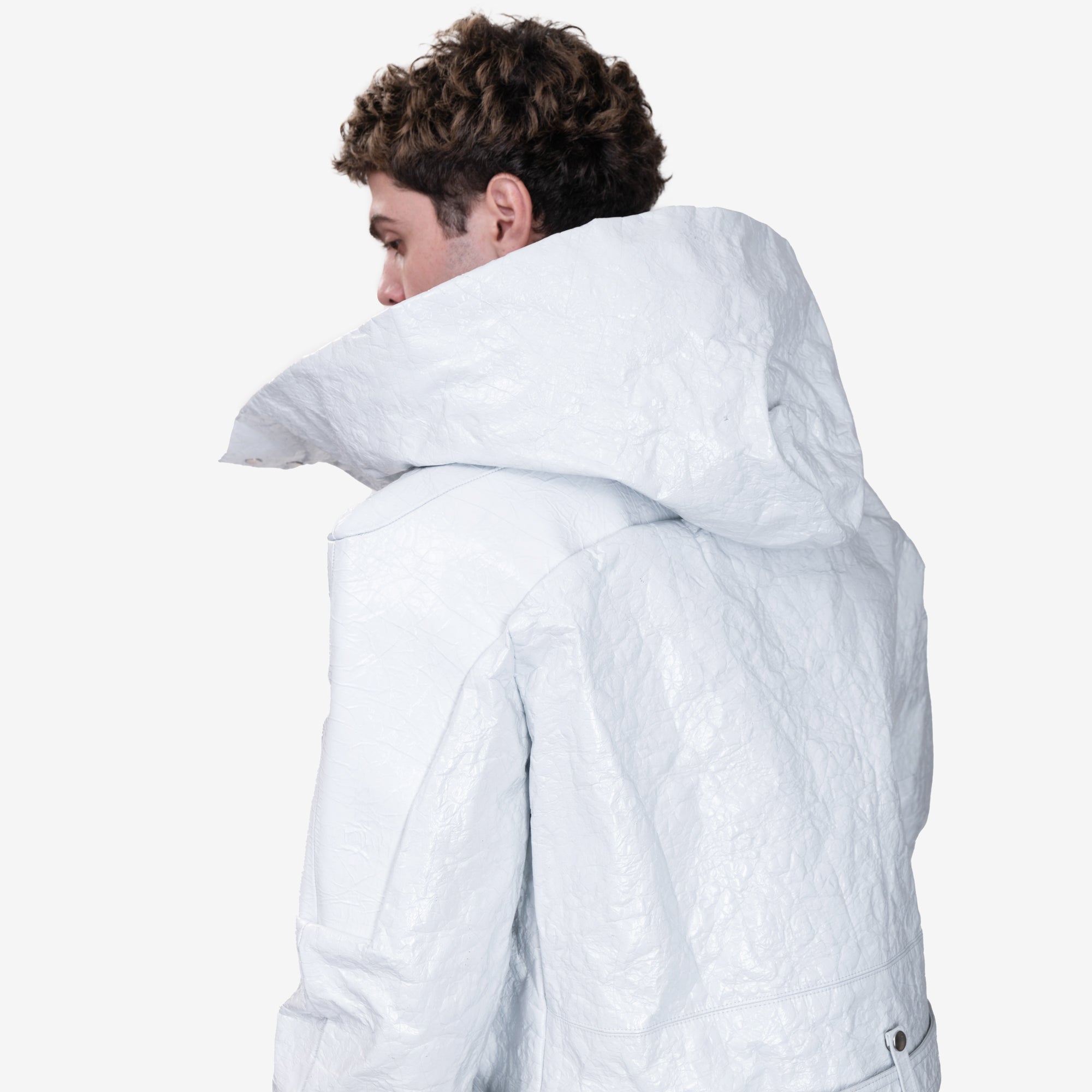 Rick Owens Cropped Hooded Stooges Runway Jacket Milk - 6