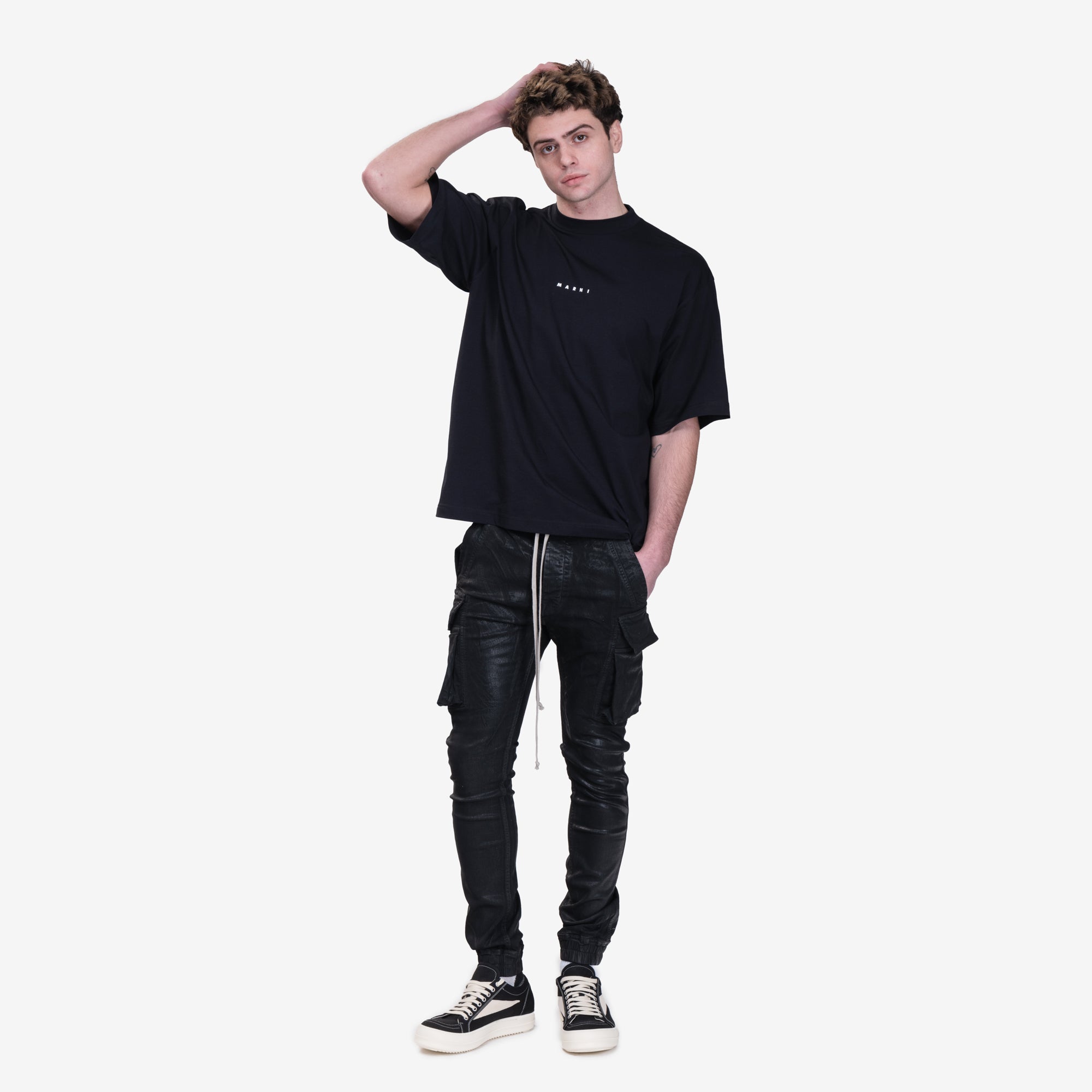Rick Owens DRKSHDW Mastodon Cut Denim Pants Black - 2