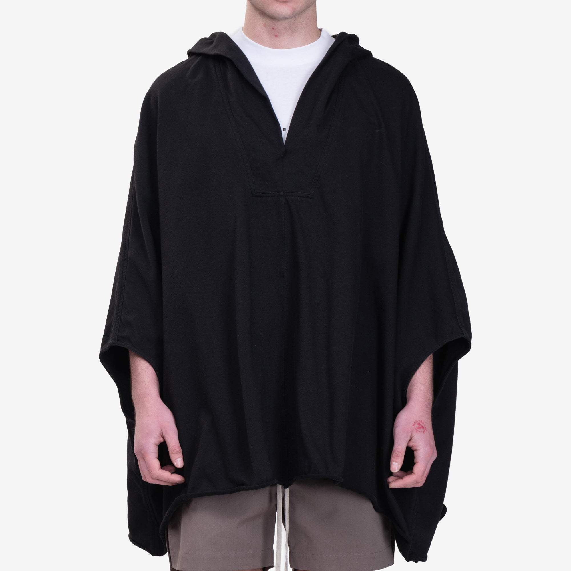 Rick Owens Hooded Kaftan Black - 1