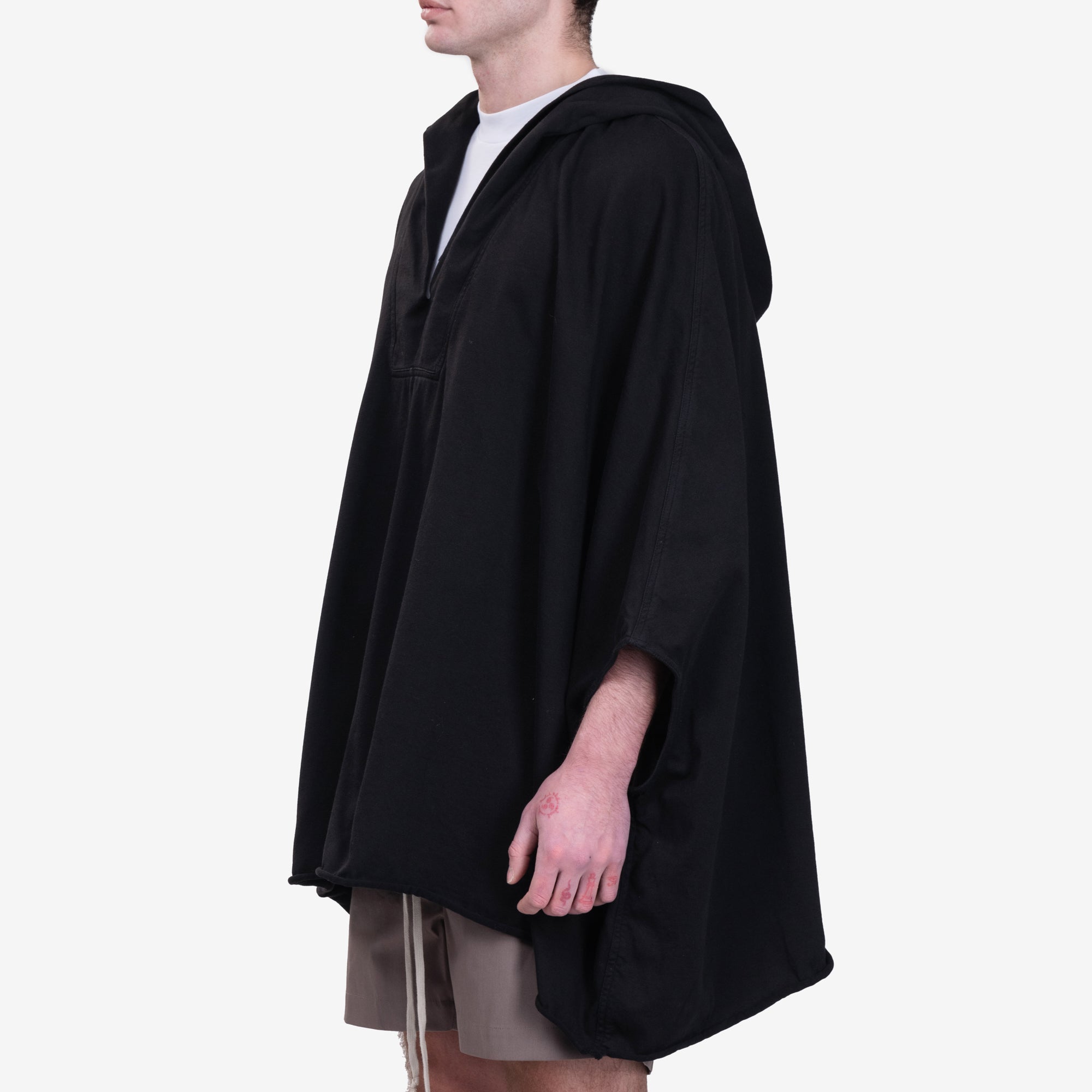 Rick Owens Hooded Kaftan Black - 3