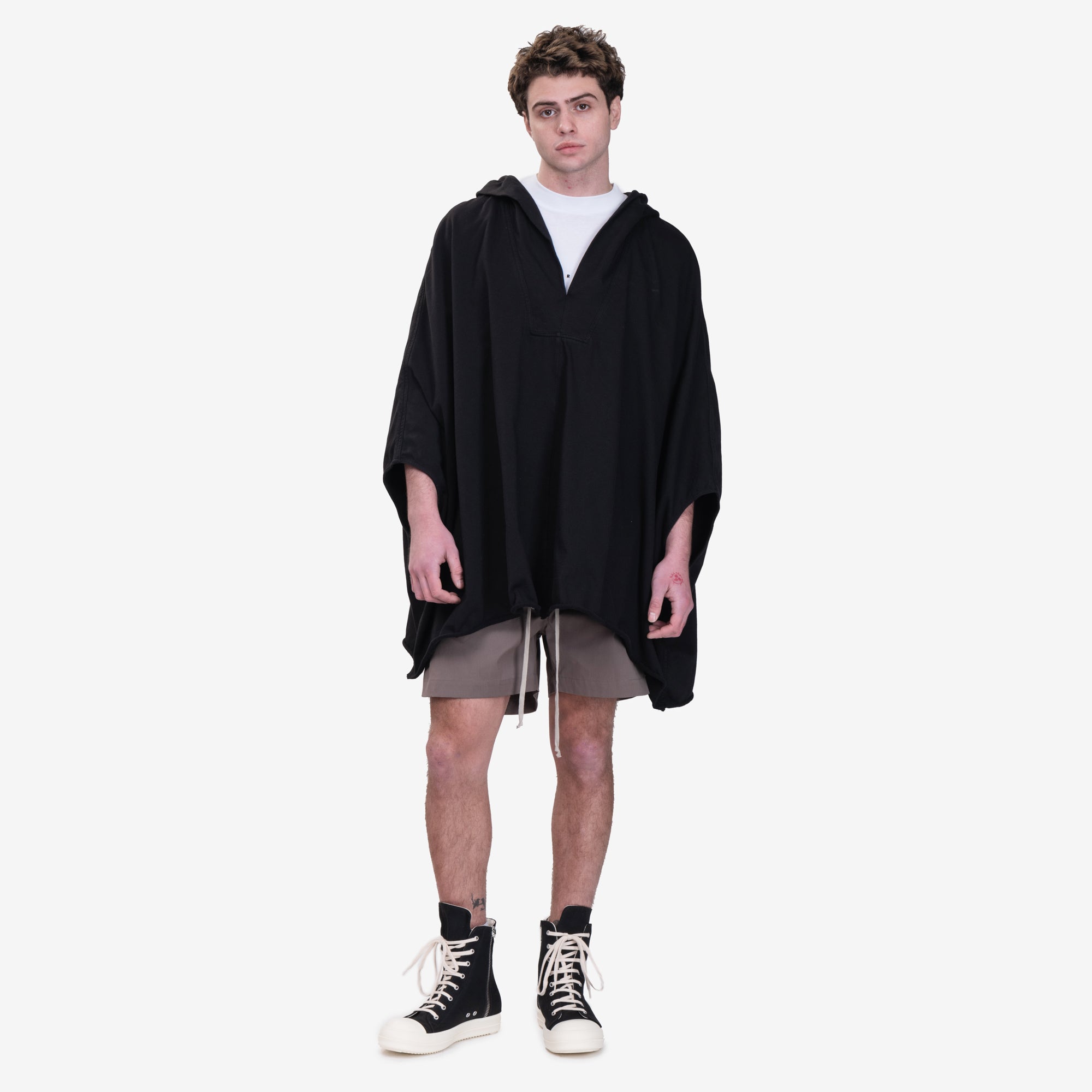 Rick Owens Hooded Kaftan Black - 5