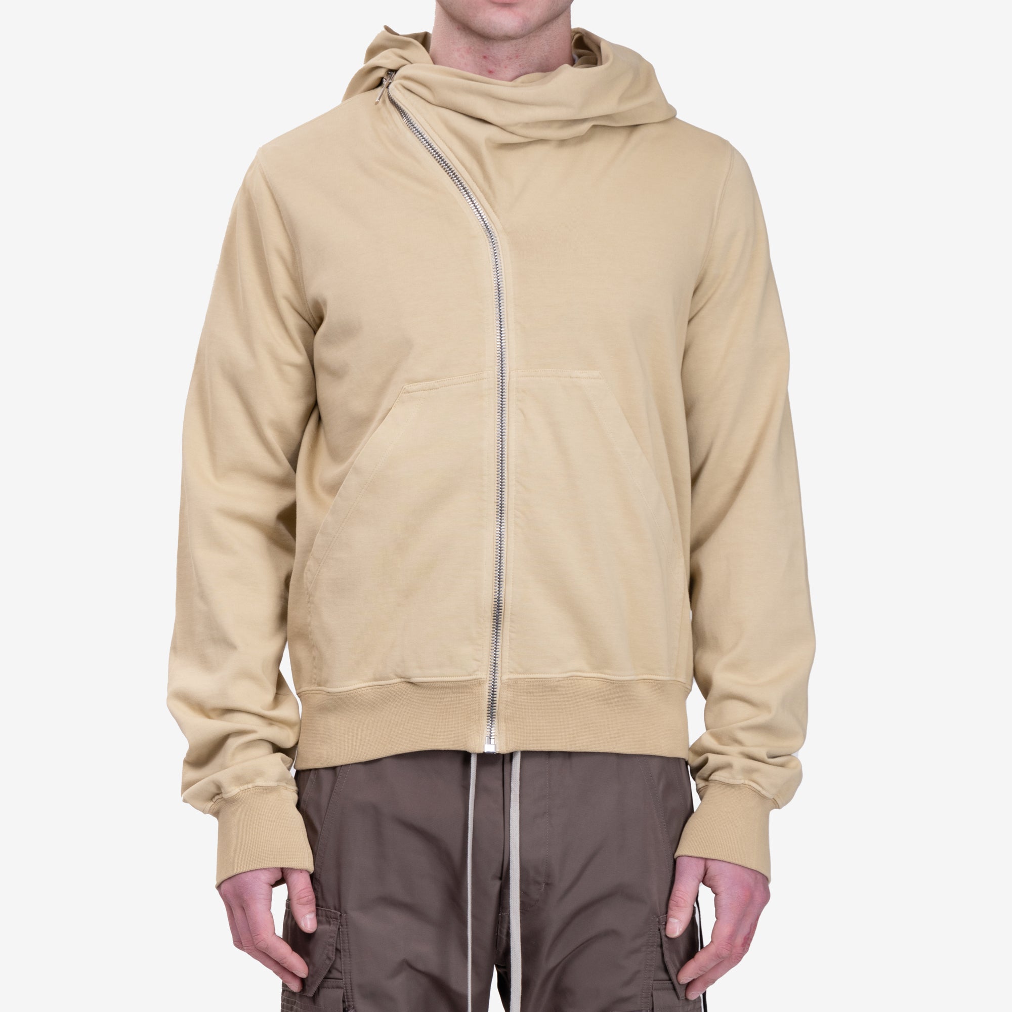 Rick Owens DRKSHDW Mountain Zip Hoody Parchment - 1