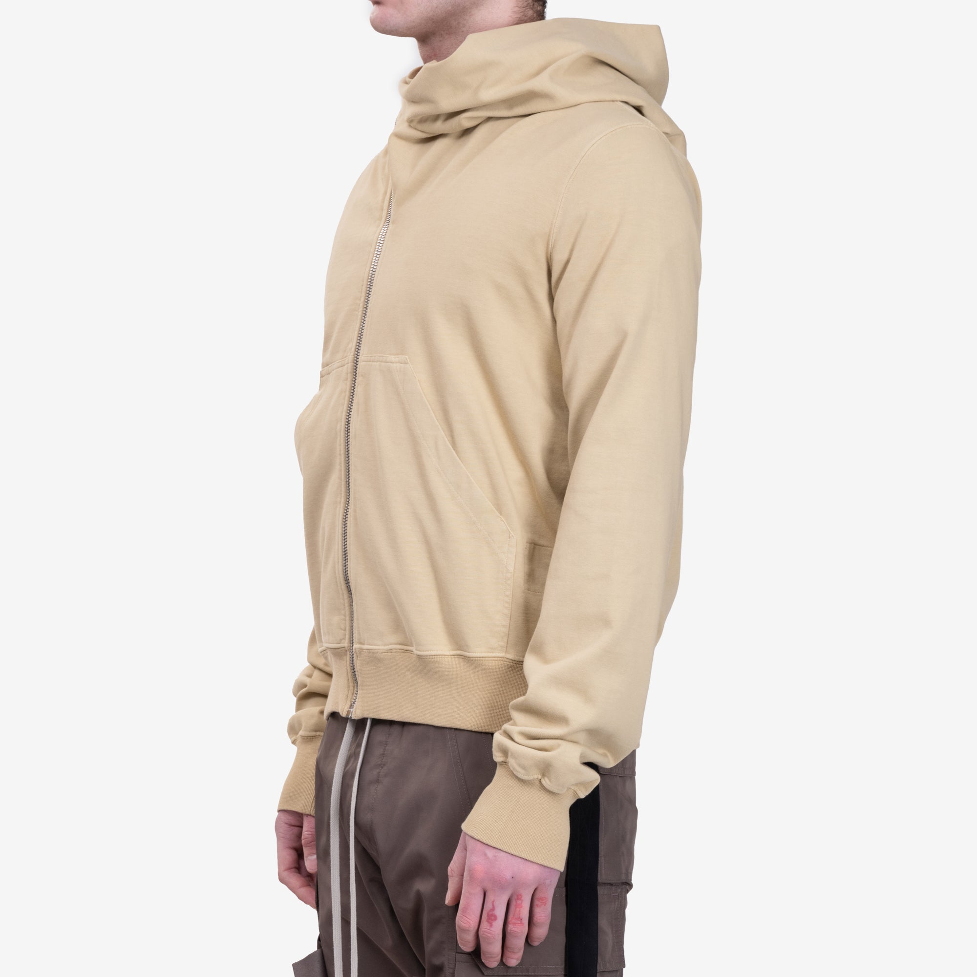 Rick Owens DRKSHDW Mountain Zip Hoody Parchment - 3