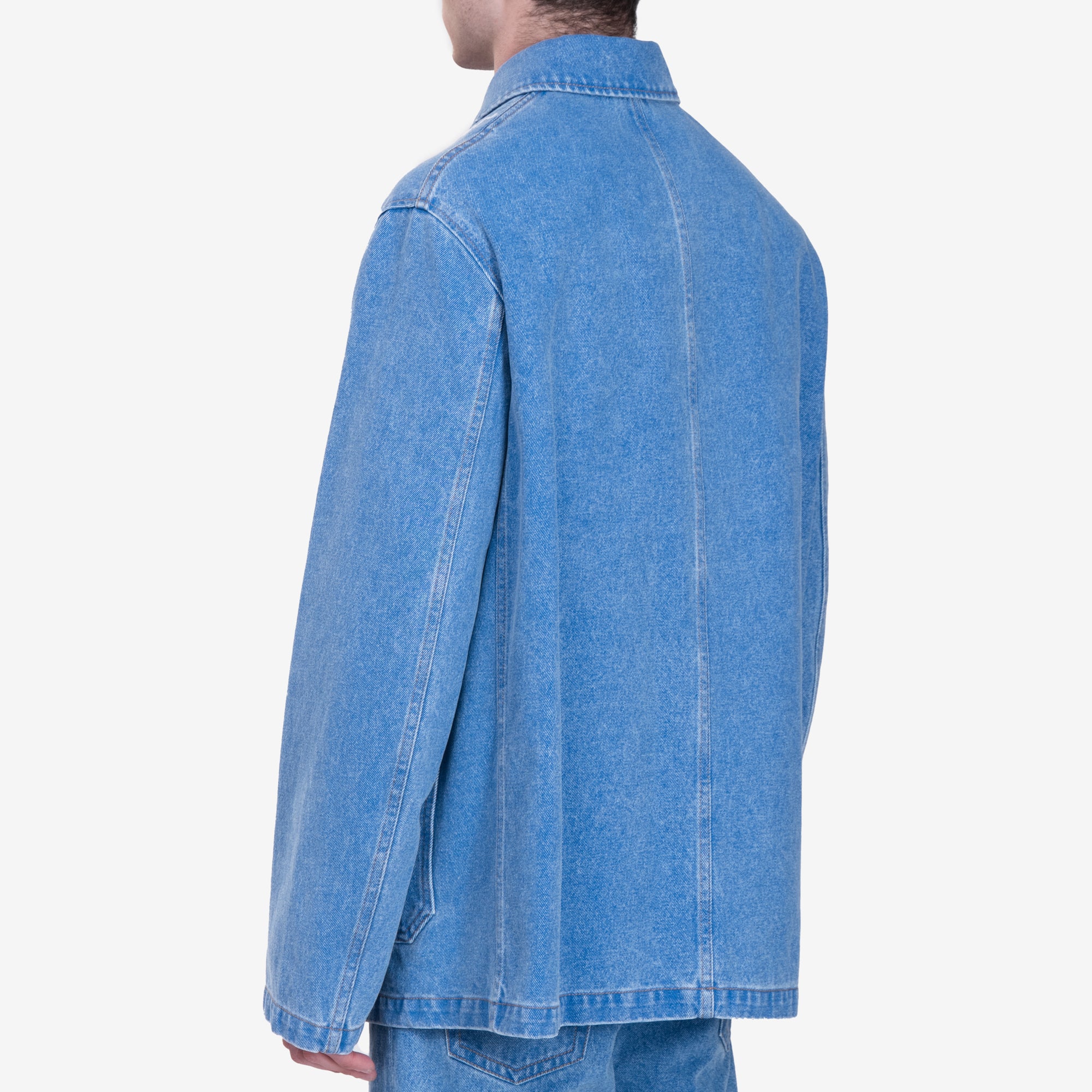 MARNI Shoulder Logo Denim Jacket Cobalt - 4