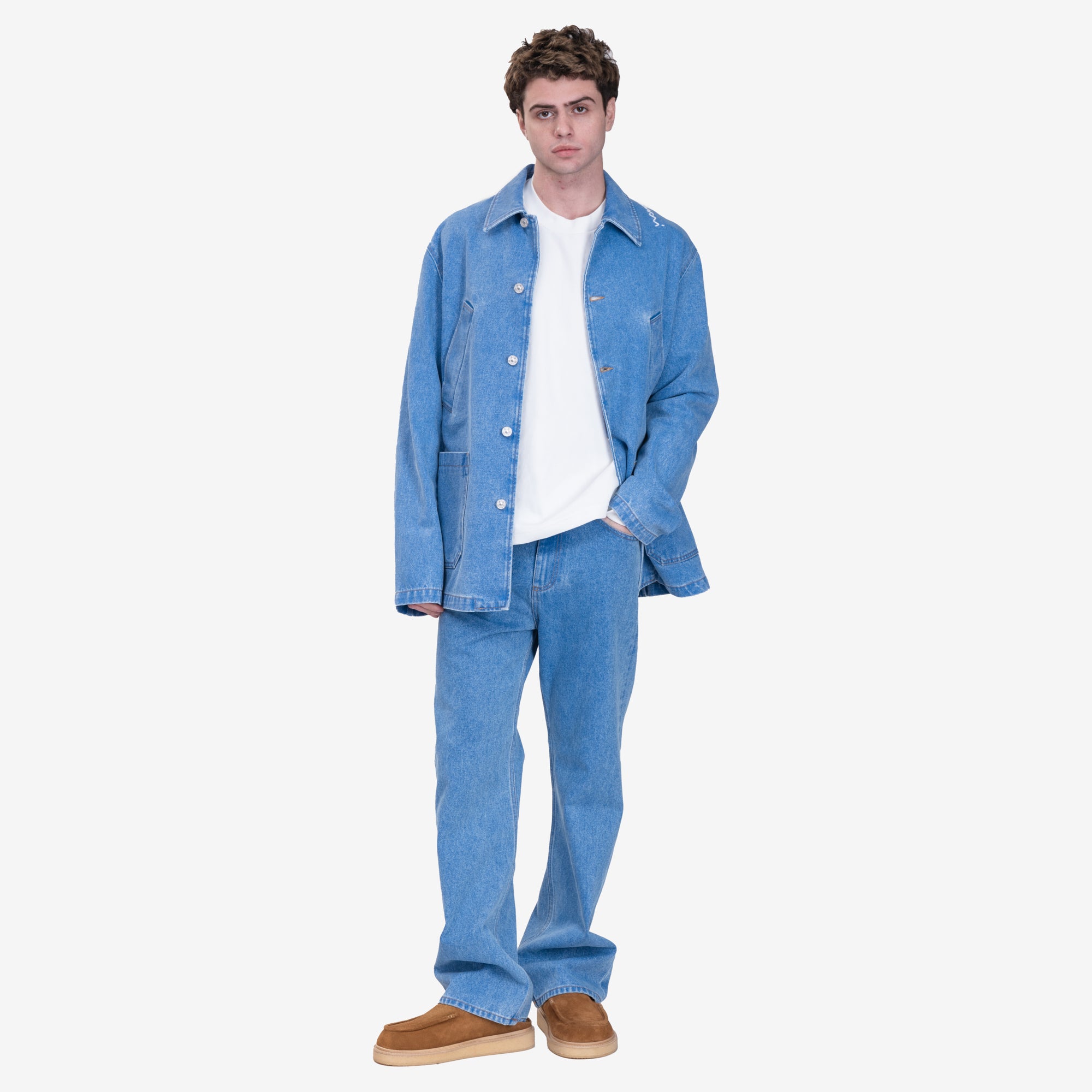 MARNI Shoulder Logo Denim Jacket Cobalt - 2