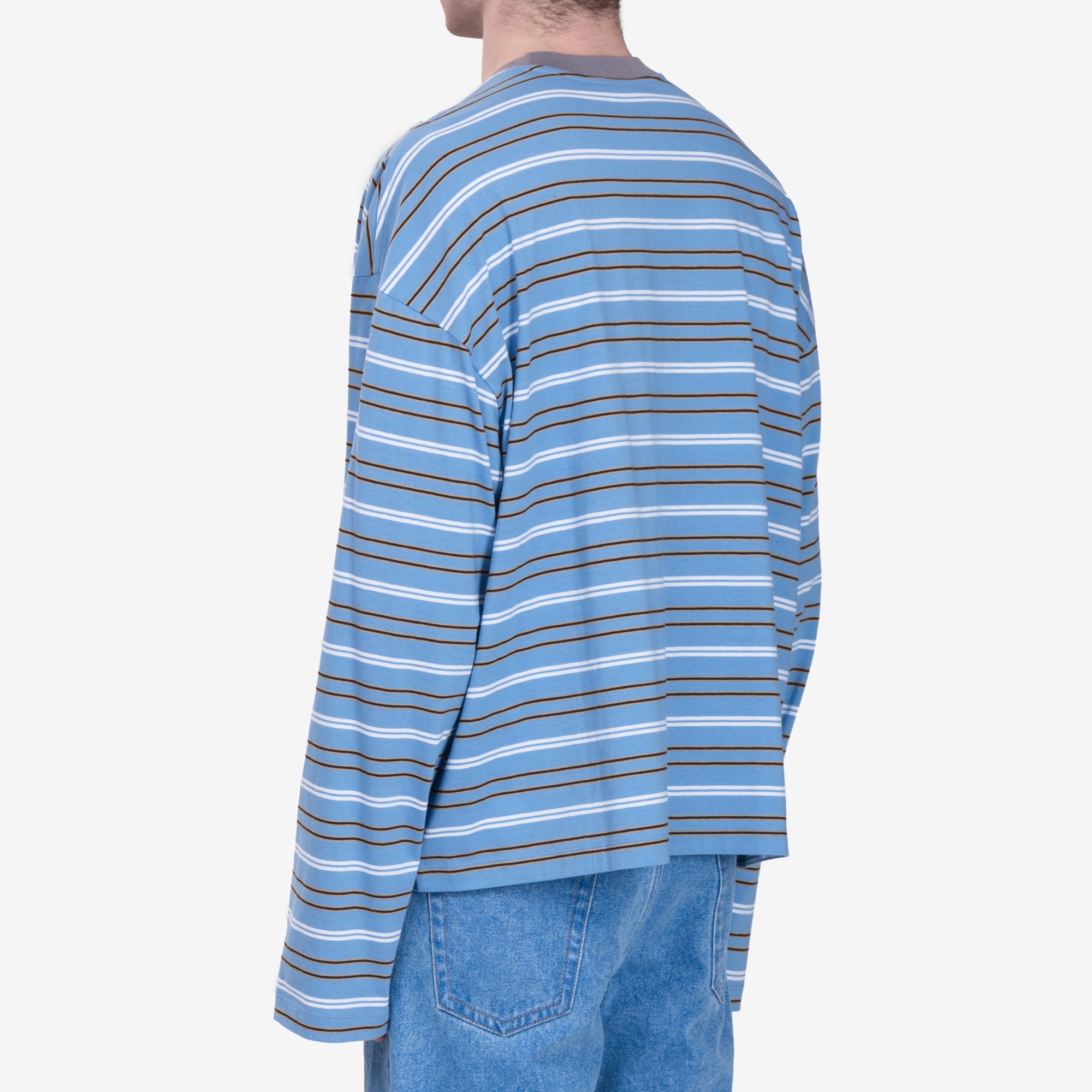 MARNI Striped LS T-Shirt Blue Lilac - 4