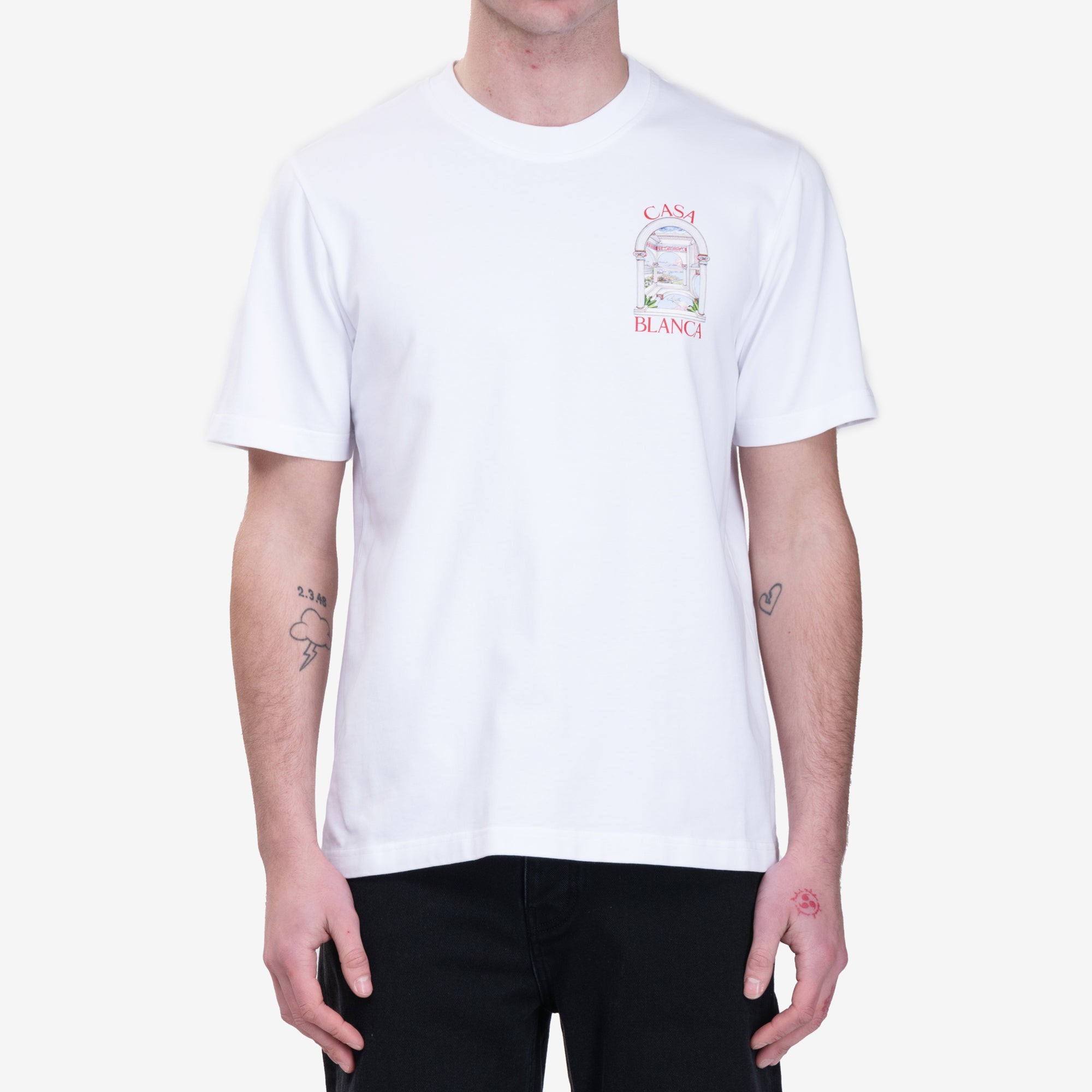 メンズ カサブランカ パリ - ル・パッサージュ Tシャツ（ホワイト）