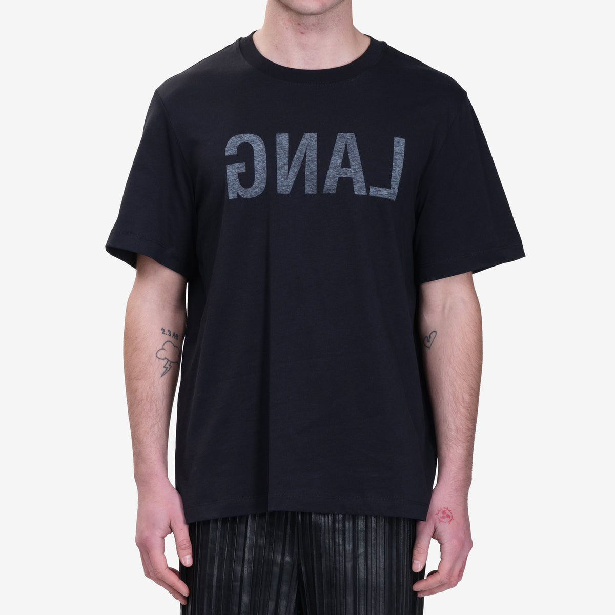 ヘルムート ラング LANG メンズ Tシャツ（ブラック）