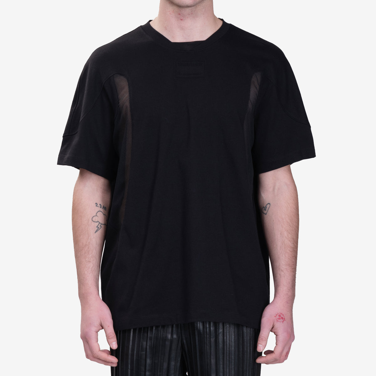 ヘルムート ラング メンズ スポーツシーム Tシャツ（ブラック）