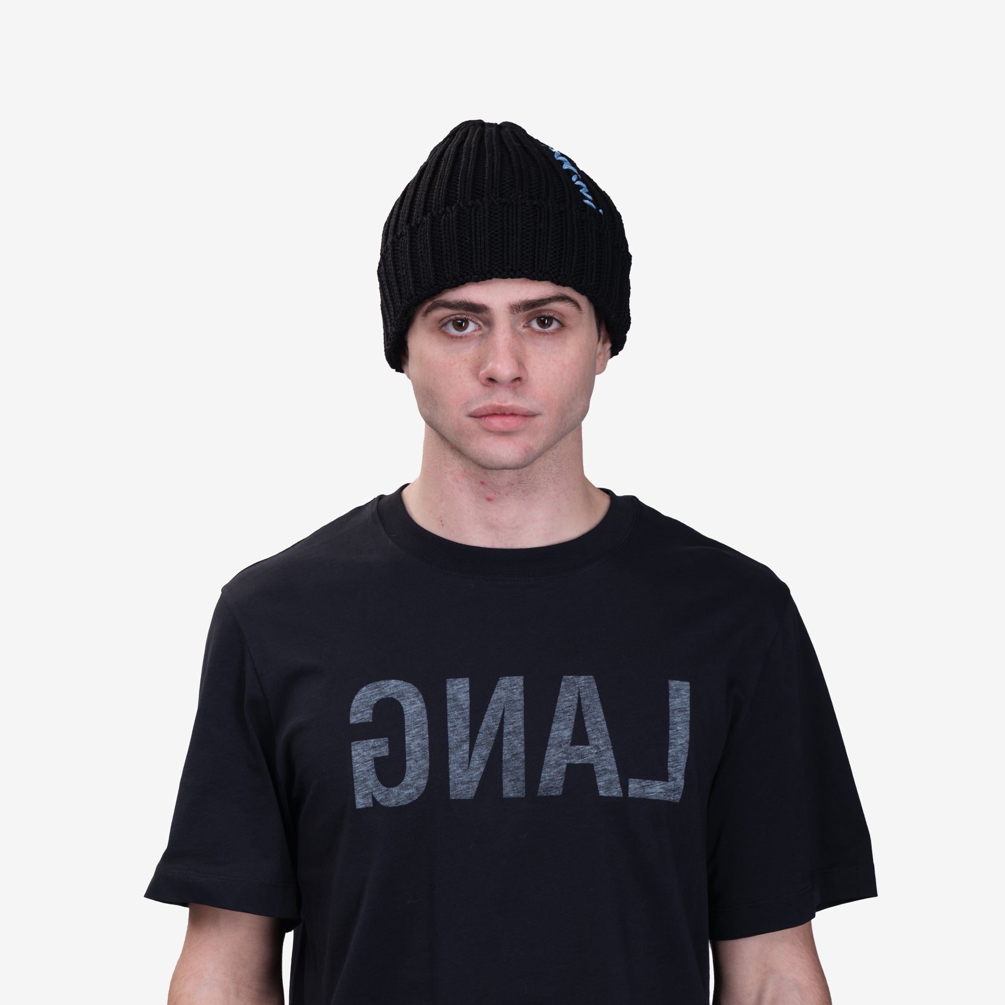 MARNI Mending Cable Knit Beanie Black - 2