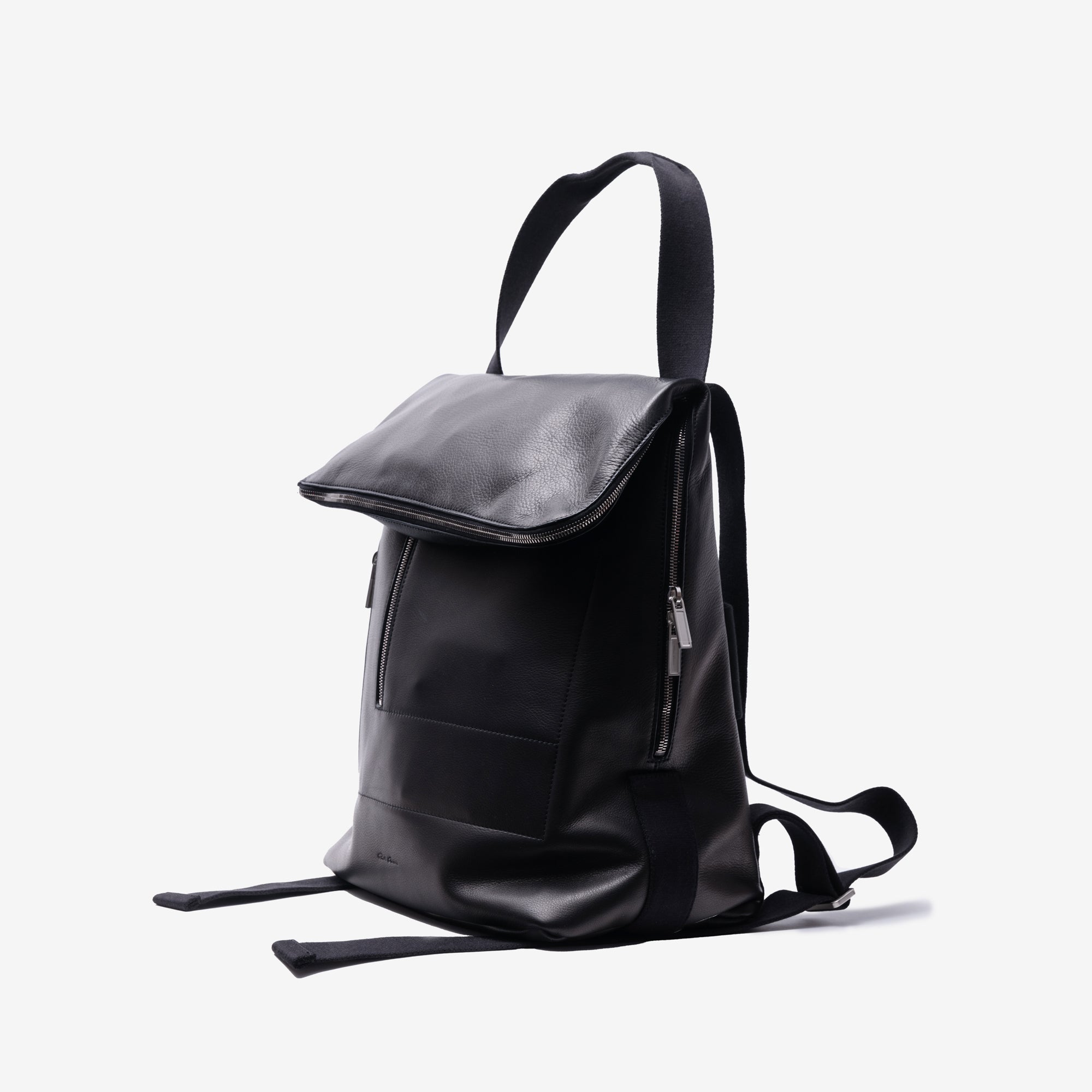 Rick Owens Unisex Cargo Leather Backpack in Black