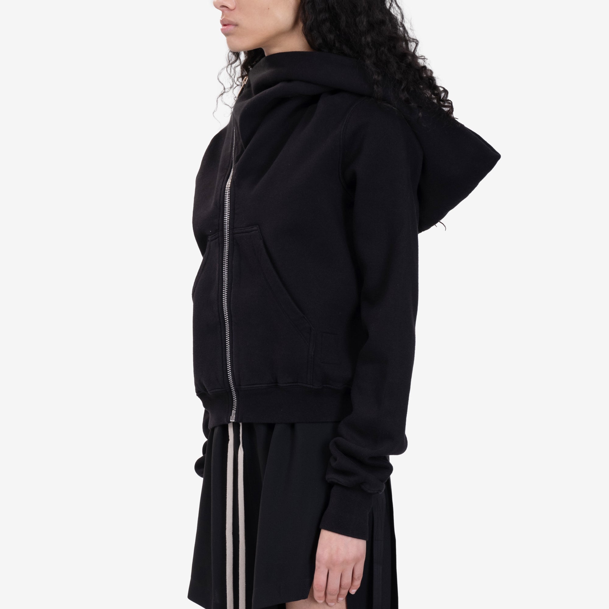 Rick Owens DRKSHDW Womens Mountain Zip Hoody Black - 3