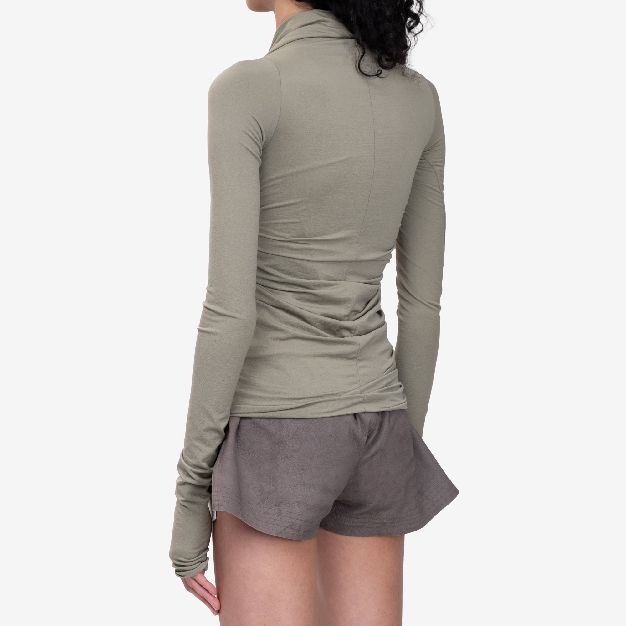 Rick Owens Womens Long Sleeve Prong Celadon Top Celadon - 4