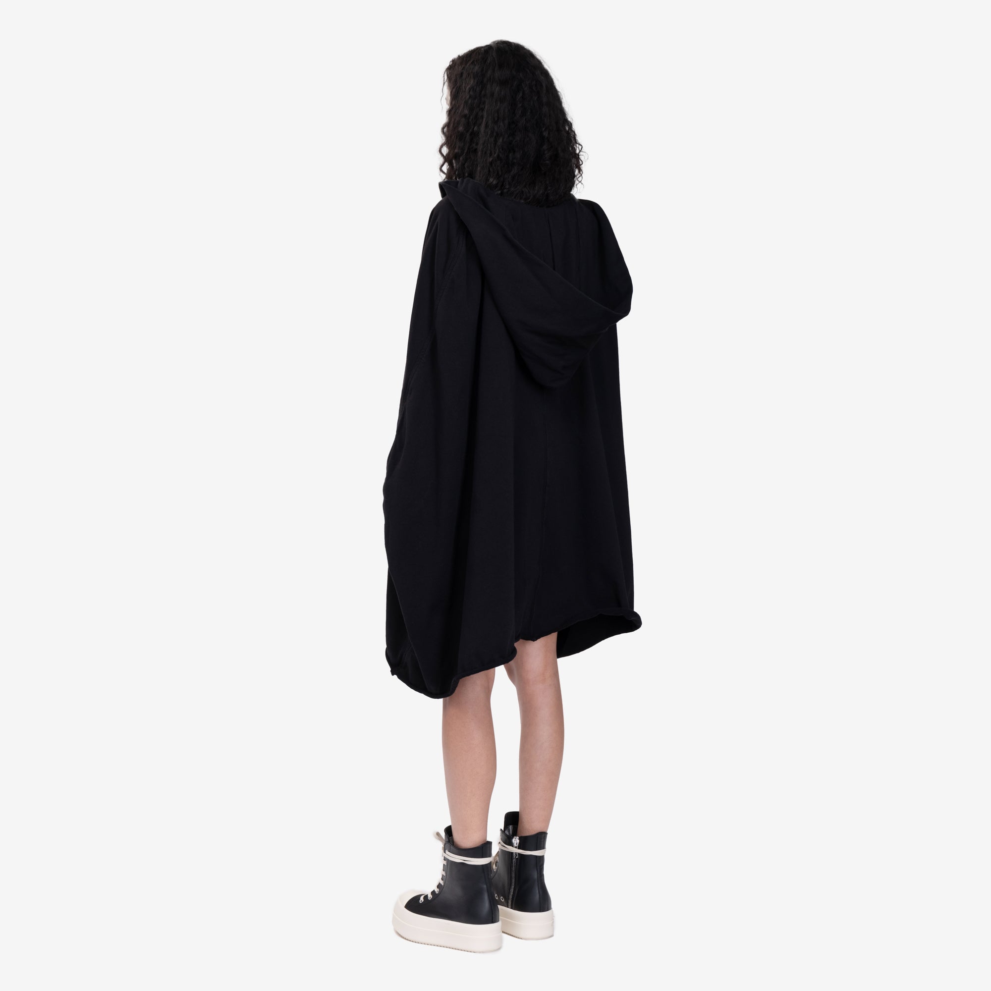 Rick Owens Hooded Kaftan Black - 8