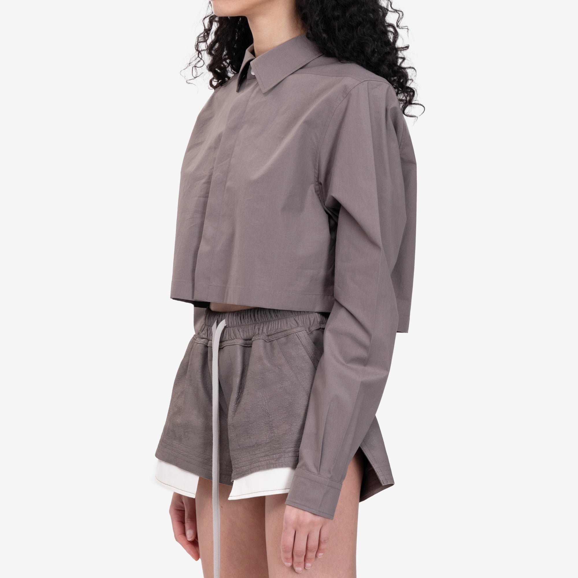 Rick Owens Unisex Cropped Outershirt Dust - 3