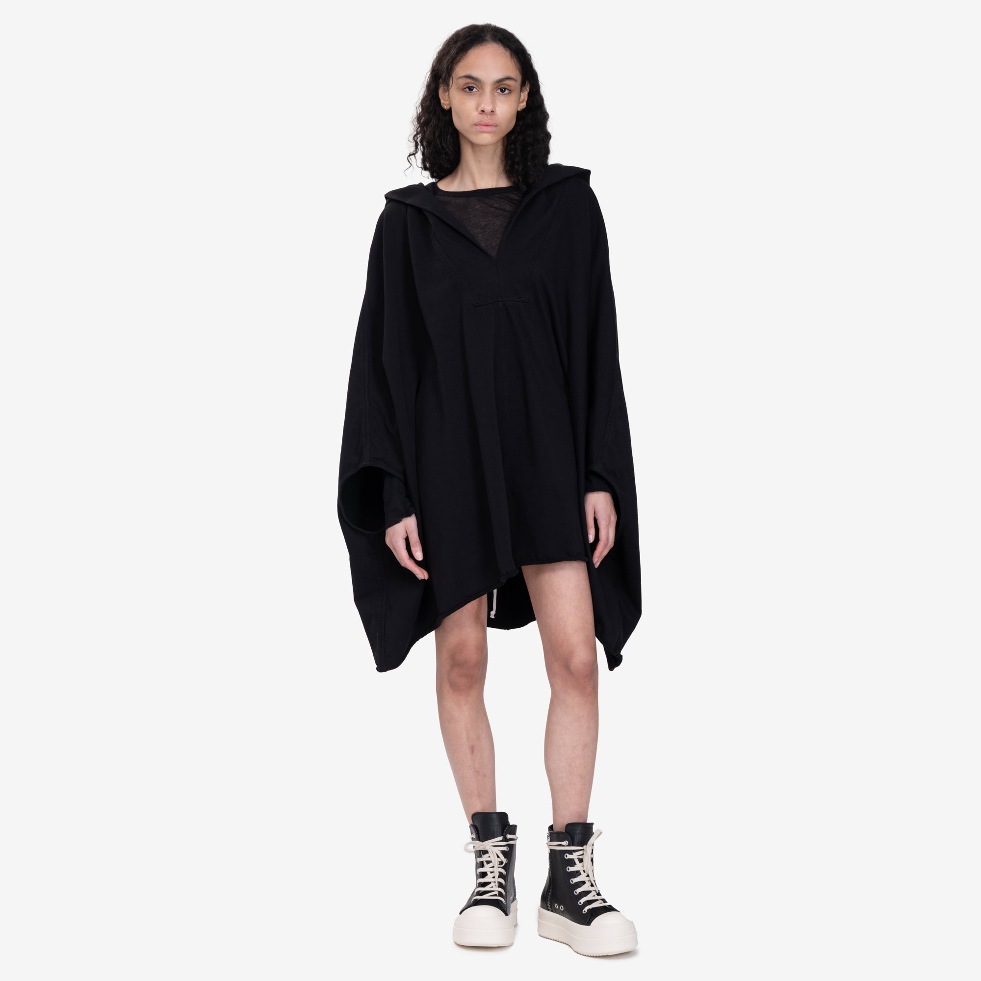 Rick Owens Hooded Kaftan Black - 2