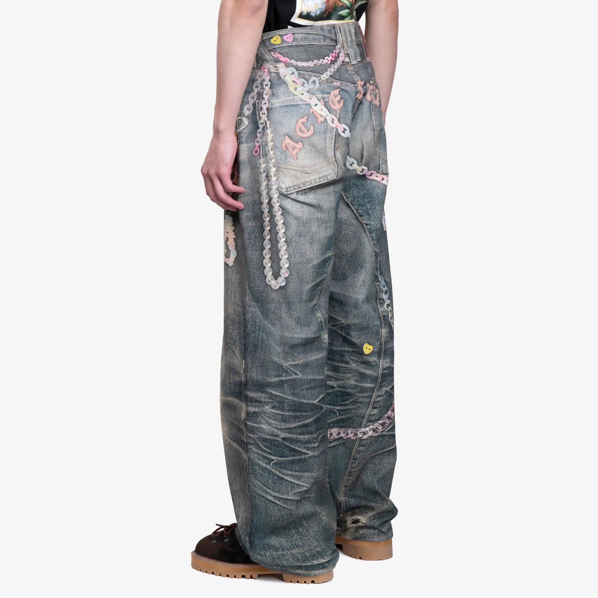 Acne Studios 1981M Baggy Fit Jeans Mid Blue - 4