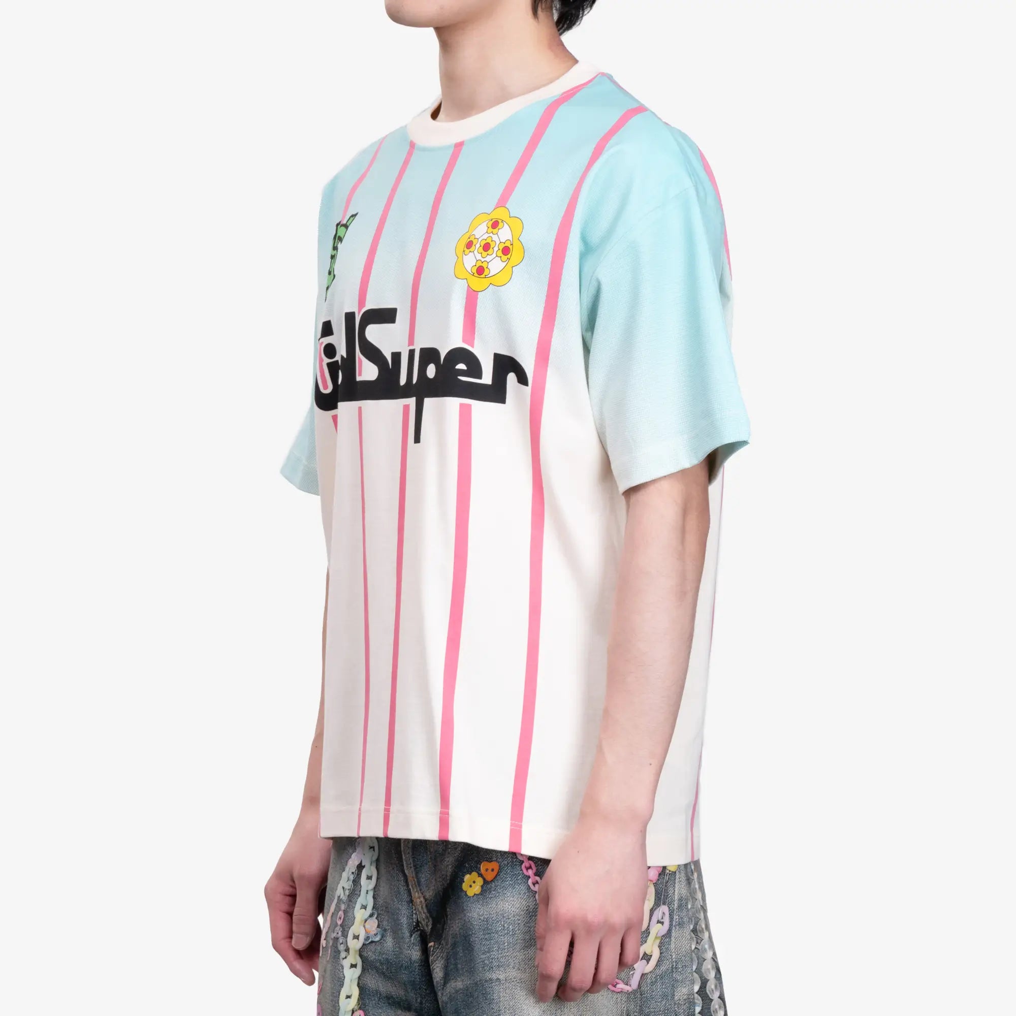 KidSuper Soccer Jersey T-Shirt Cream - 3