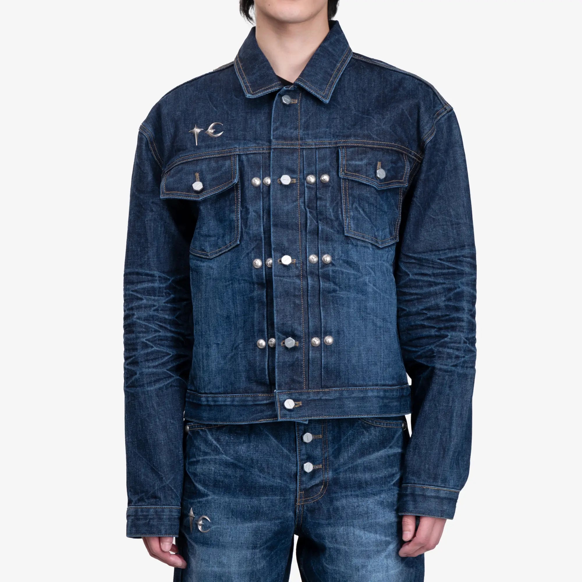 Thug Club Naval Warfare Denim Jacket Blue - 1
