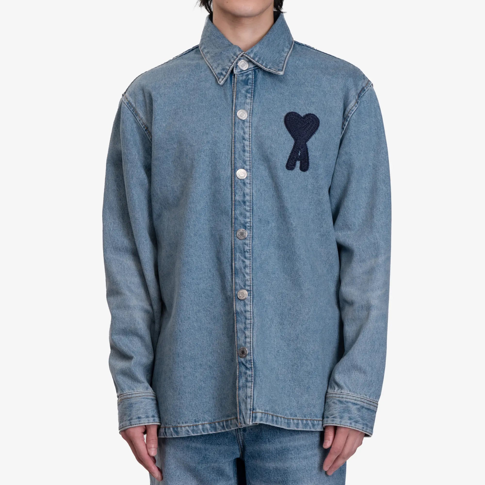AMI ADC Overshirt Used Blue - 1