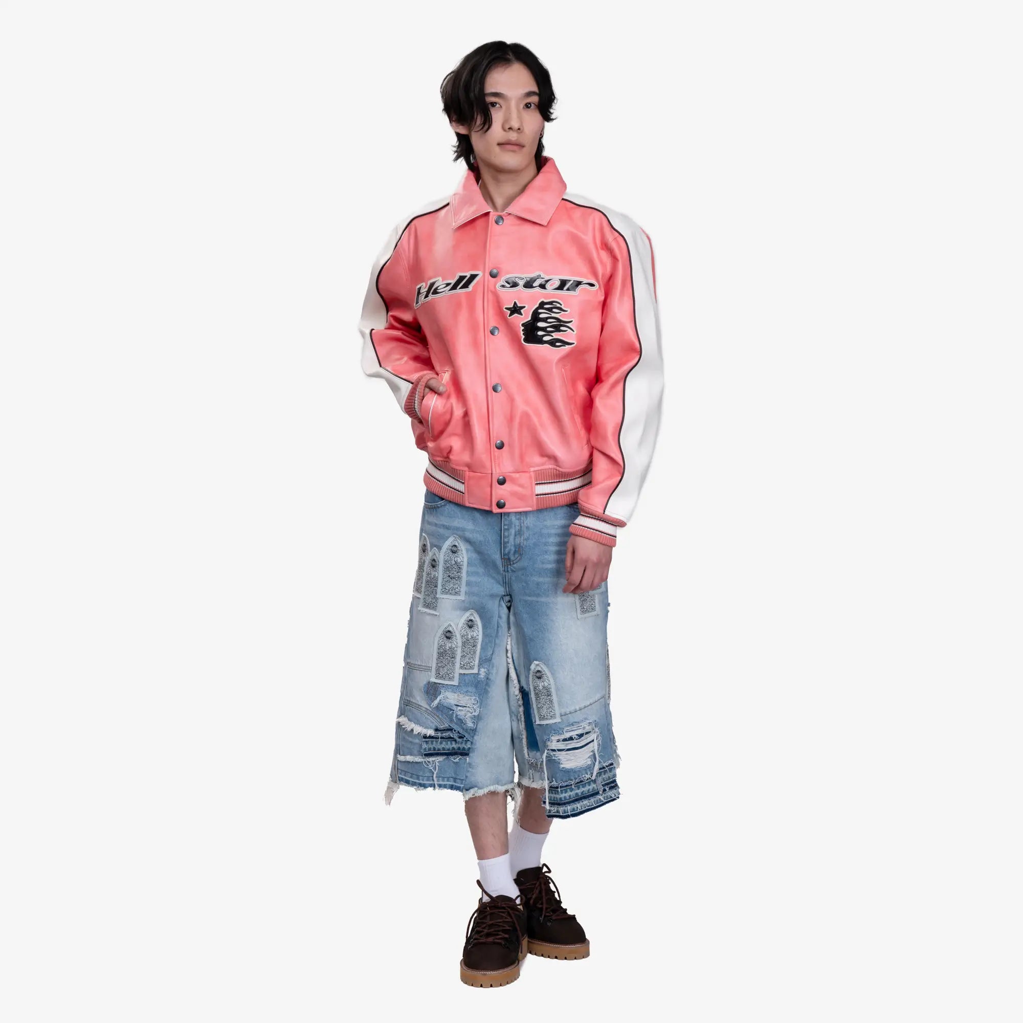 HELLSTAR Avirex All Star Leather Jacket Red - 2