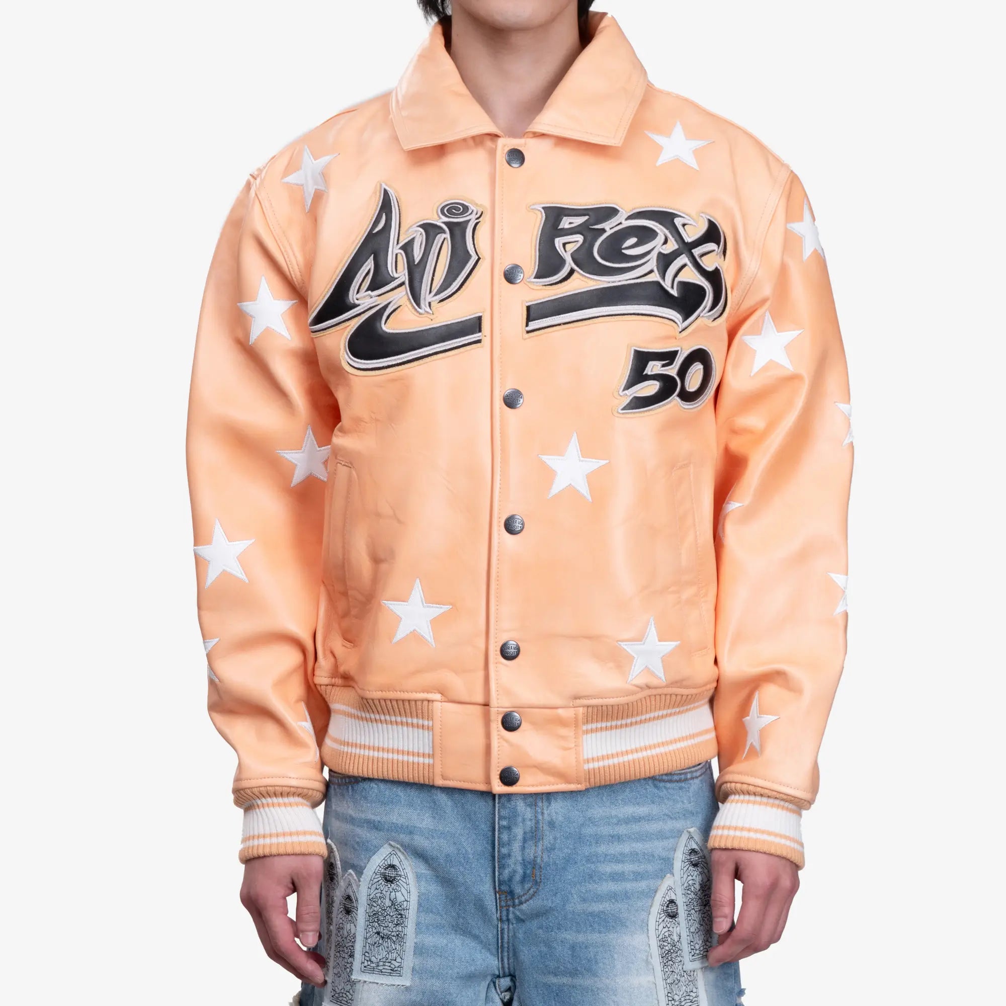 HELLSTAR Avirex A2 Leather Jacket Orange - 1
