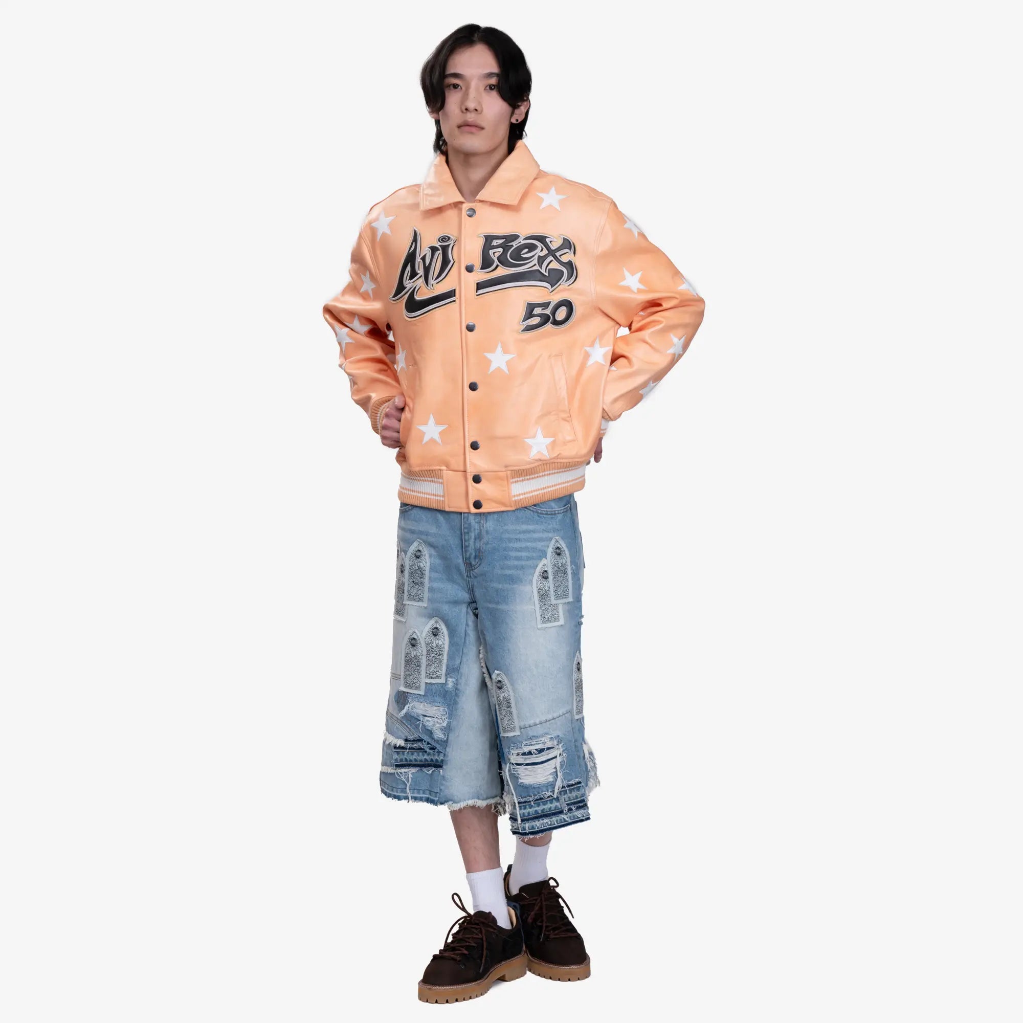 HELLSTAR Avirex A2 Leather Jacket Orange - 2