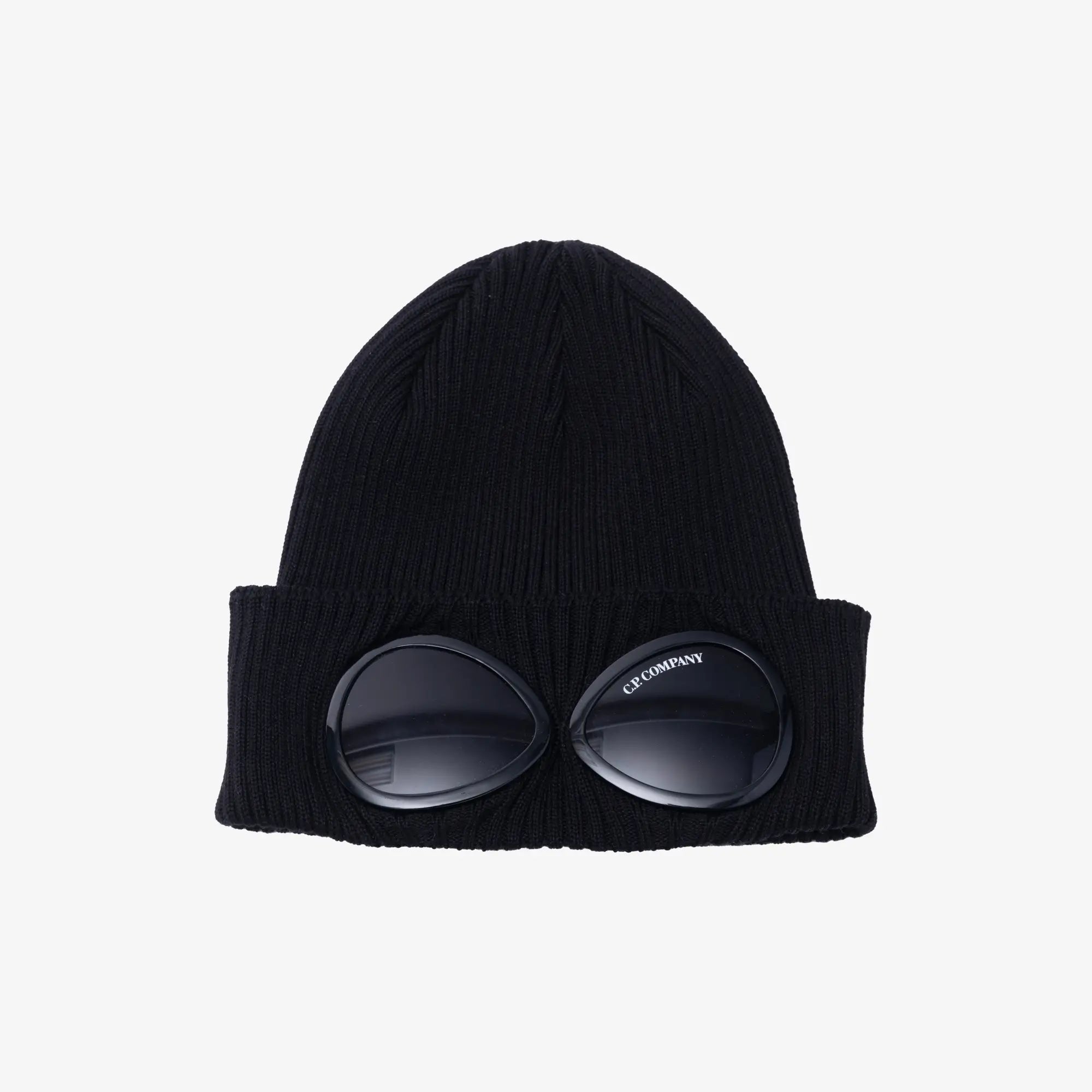 C.P. Company Cotton Goggle Beanie Black - 1