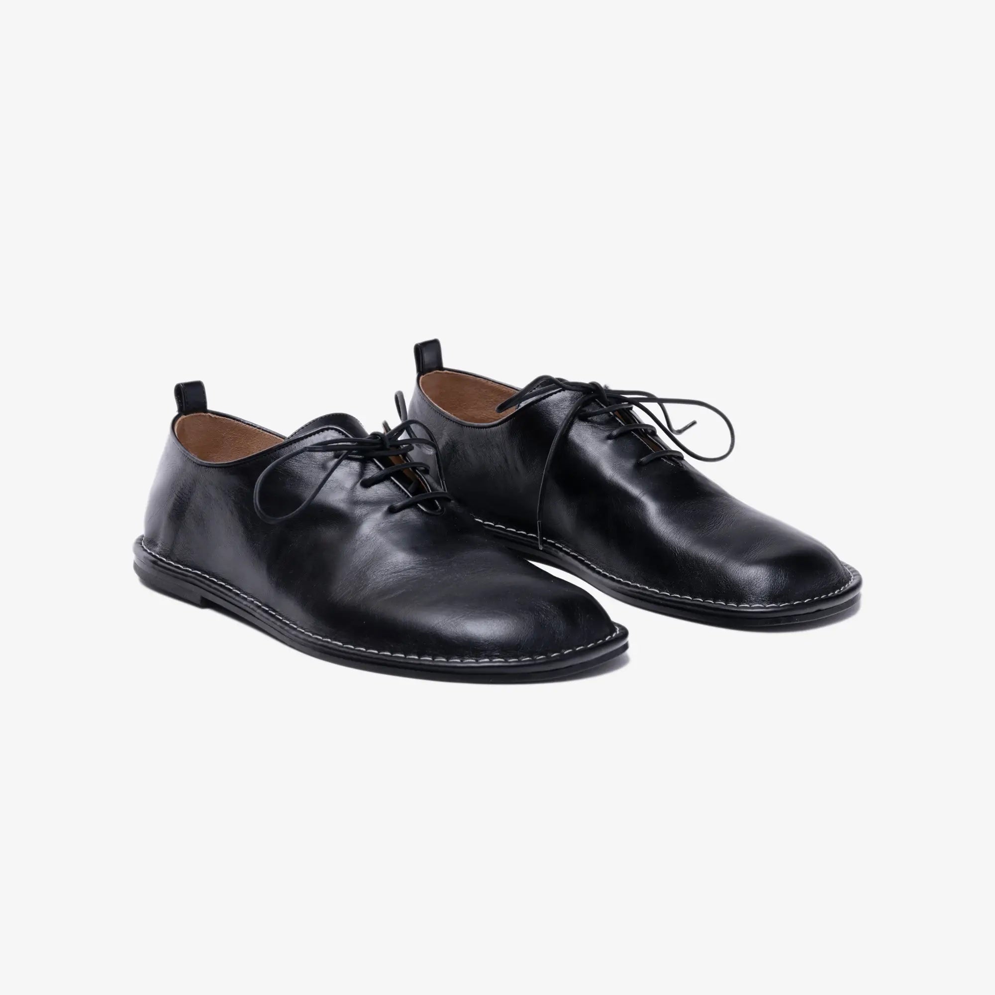 AMI Texture One Cut Shoes Black - 1