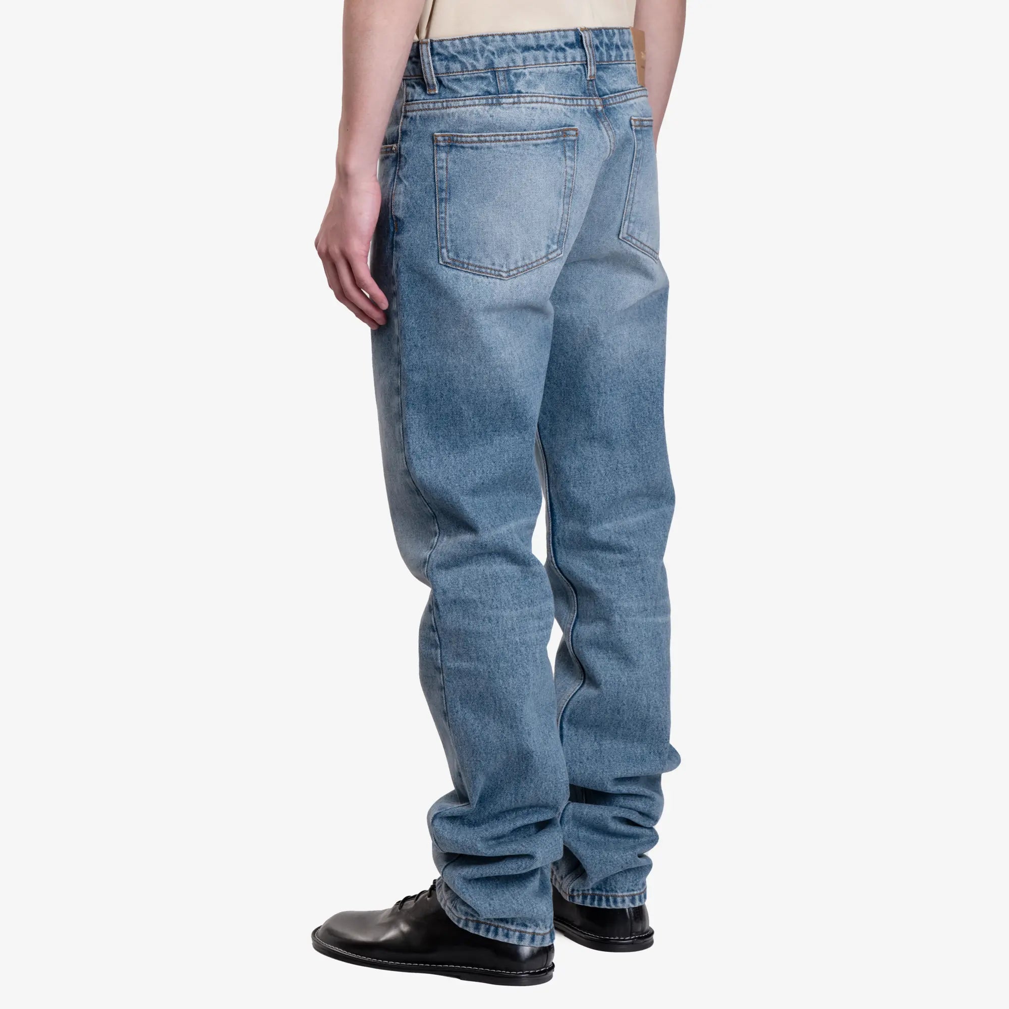 AMI Classic Fit Jeans Used Blue - 4