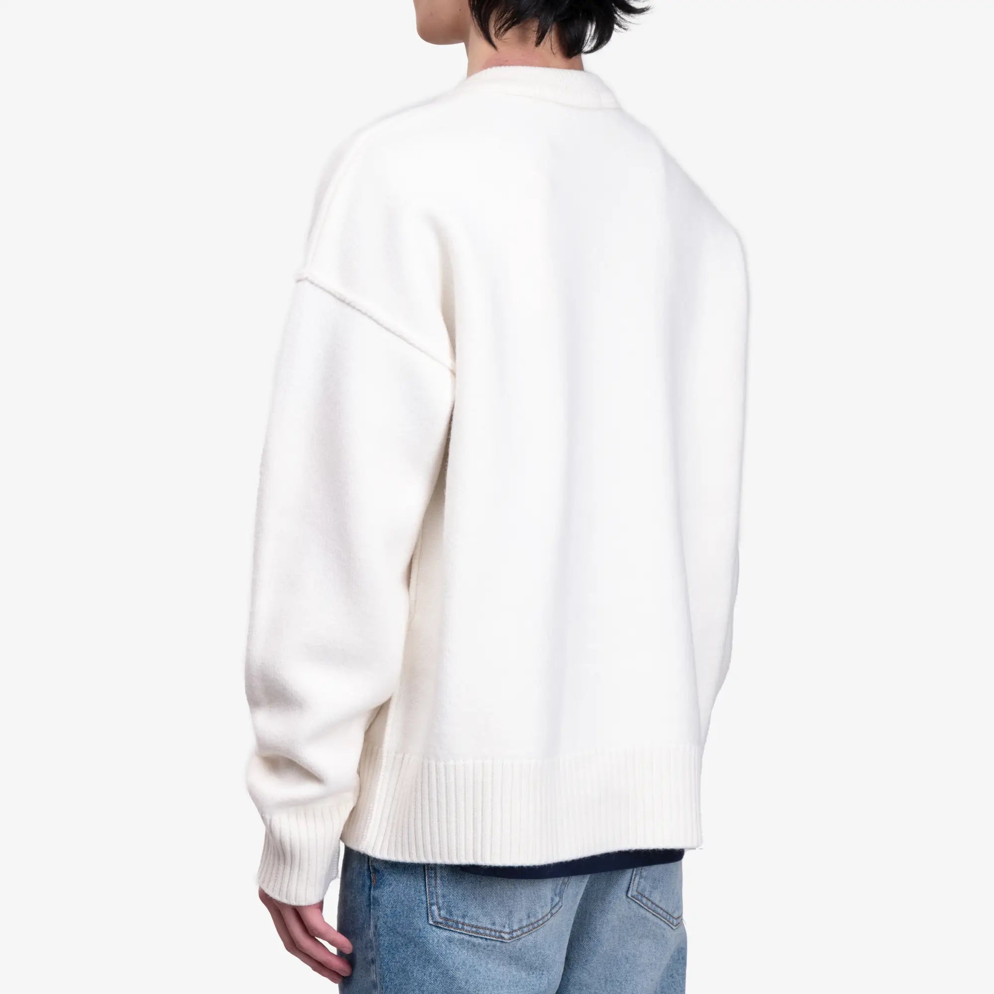 AMI Red Ami de Coeur Sweater Off White - 4