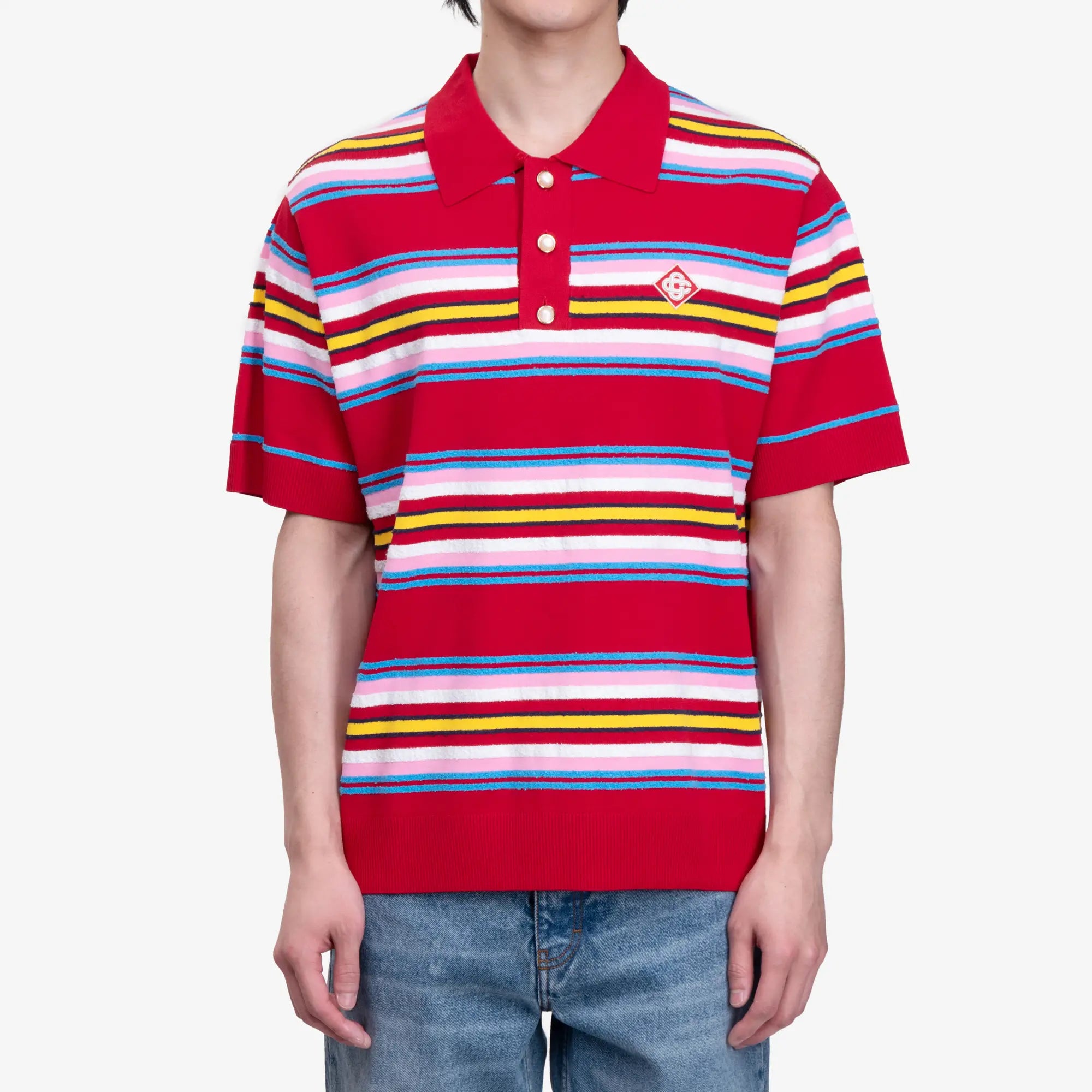 Casablanca Oversized Stripe Polo Multi - 1
