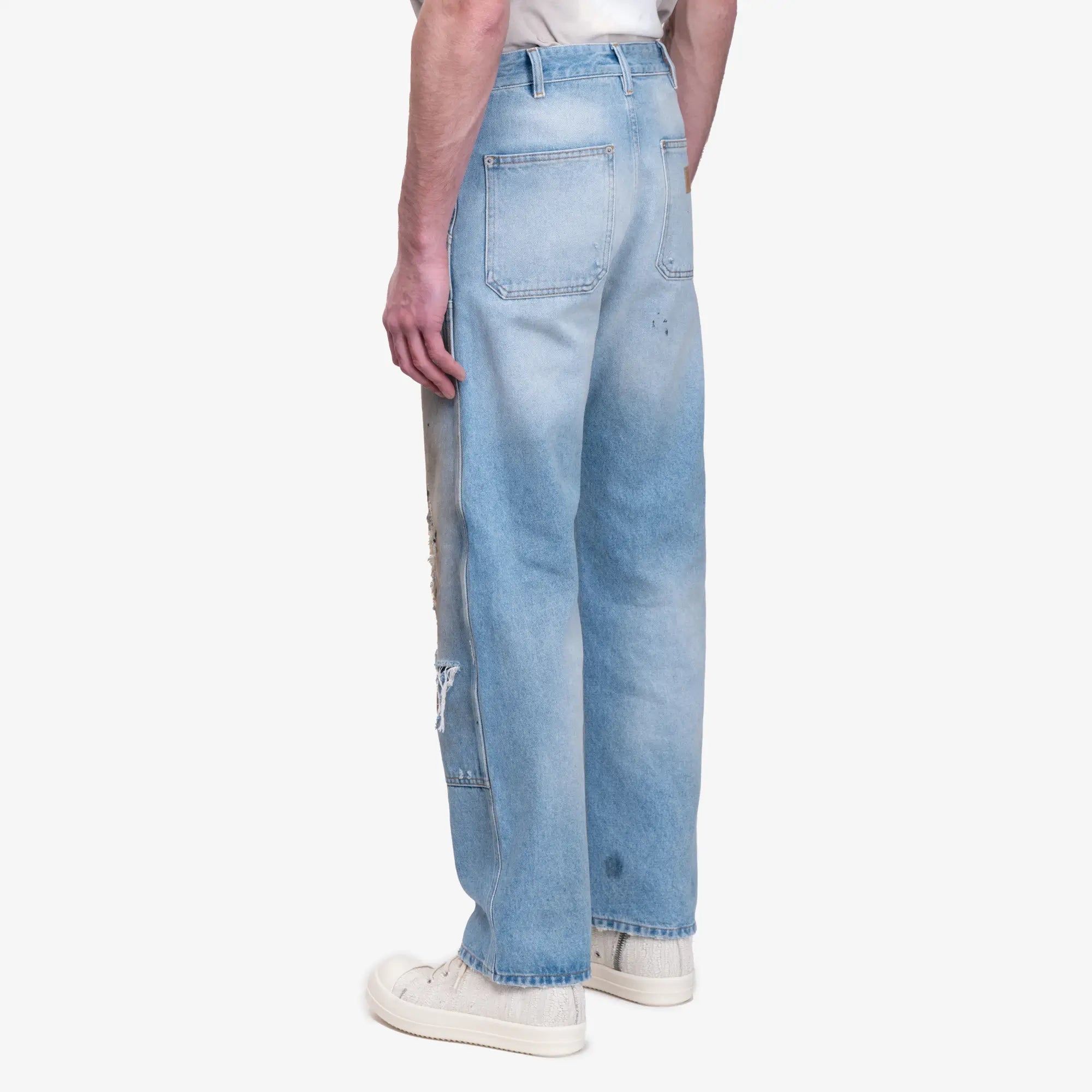 MM6 Thrashed Carpenter Jeans Medium Blue - 4