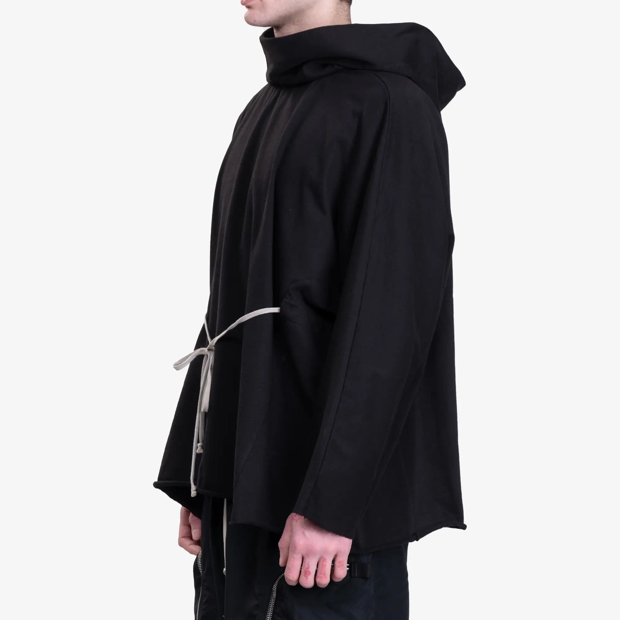 Rick Owens Unisex Hooded Tunic Black - 5