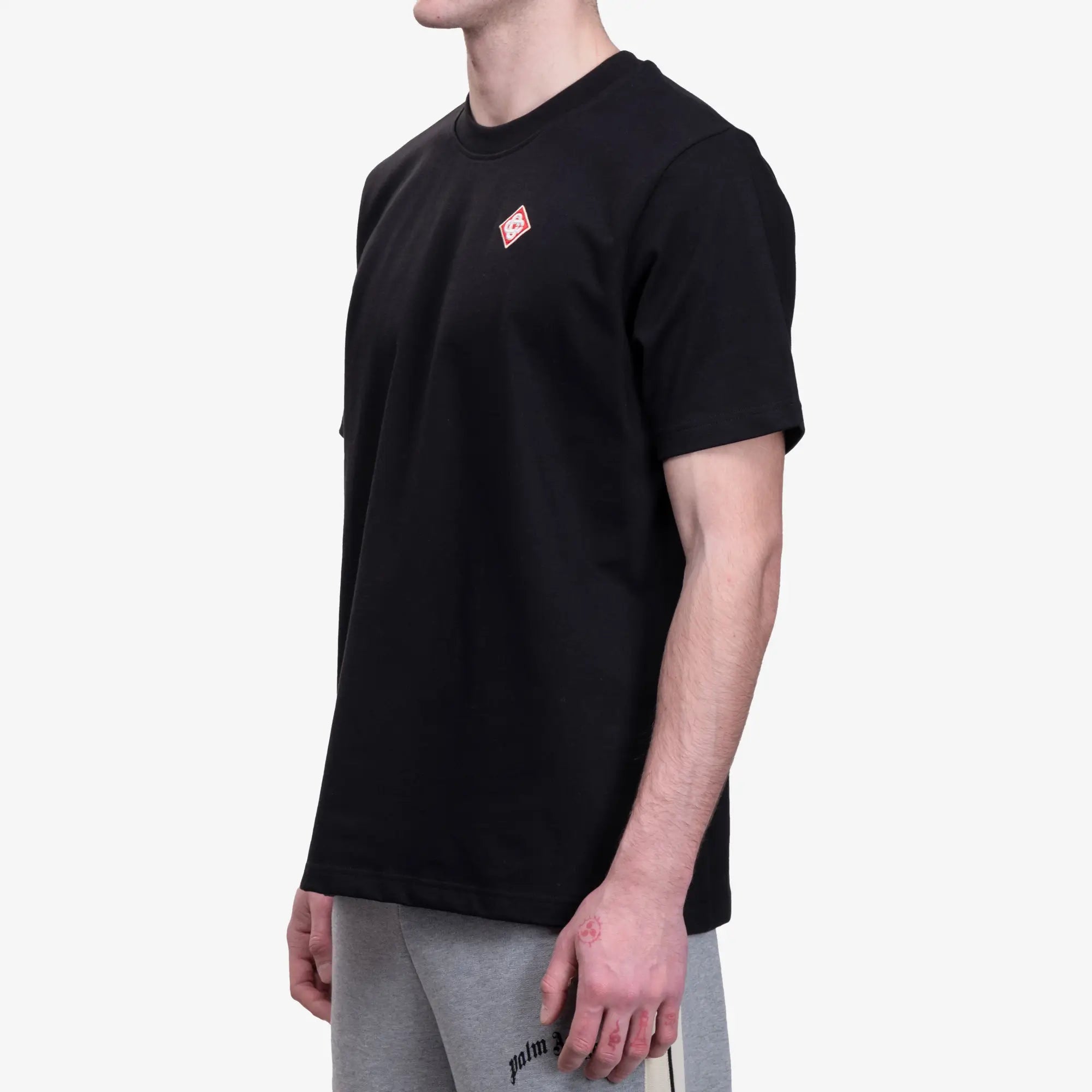 Casablanca Diamond Logo Patch T-Shirt Black - 3