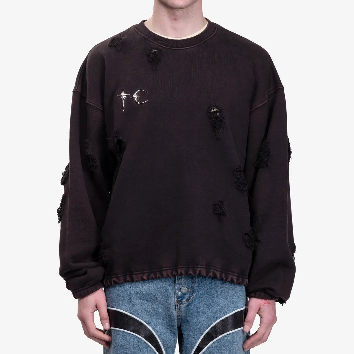 Thug Club War Victim スウェット ブラック Thug Club - Mens War Victim Sweatshirt in Black