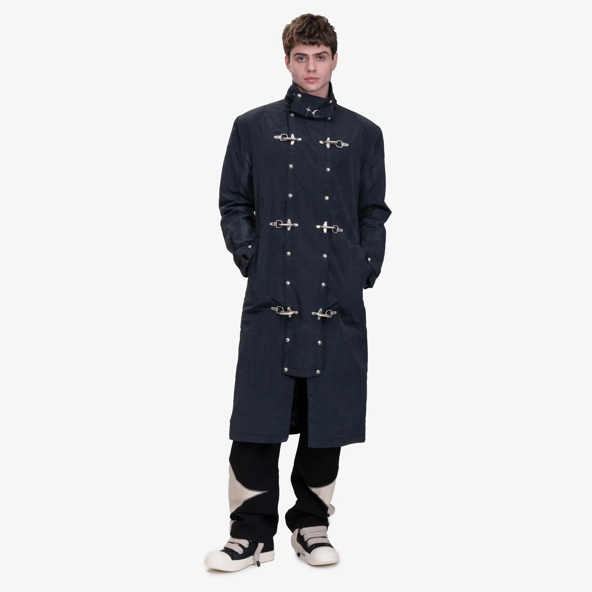 Thug Club Scarred Bio Soldier Trench Coat Black - 2